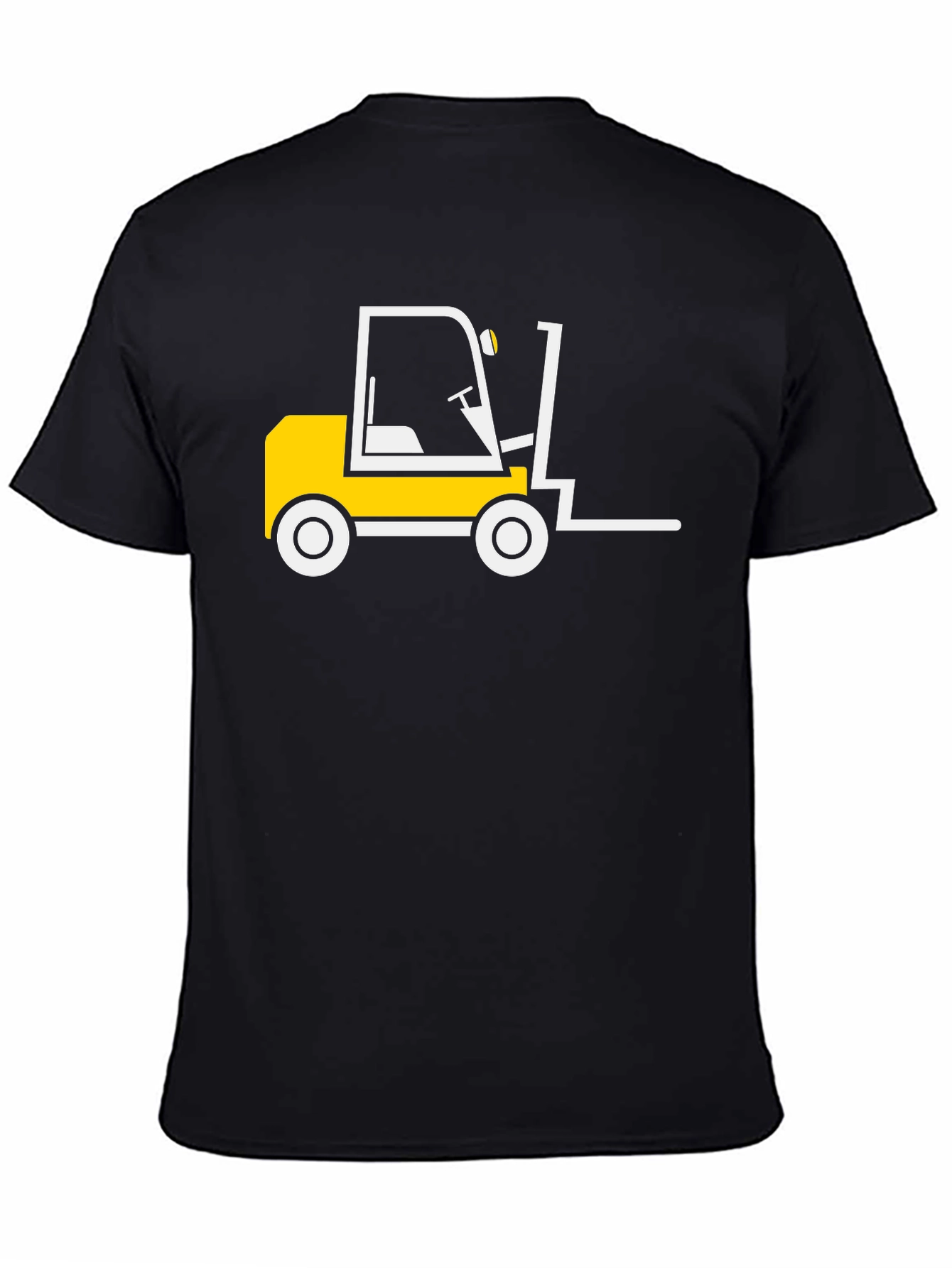 Forklift Graphic Tee - Black Cotton T-Shirt
