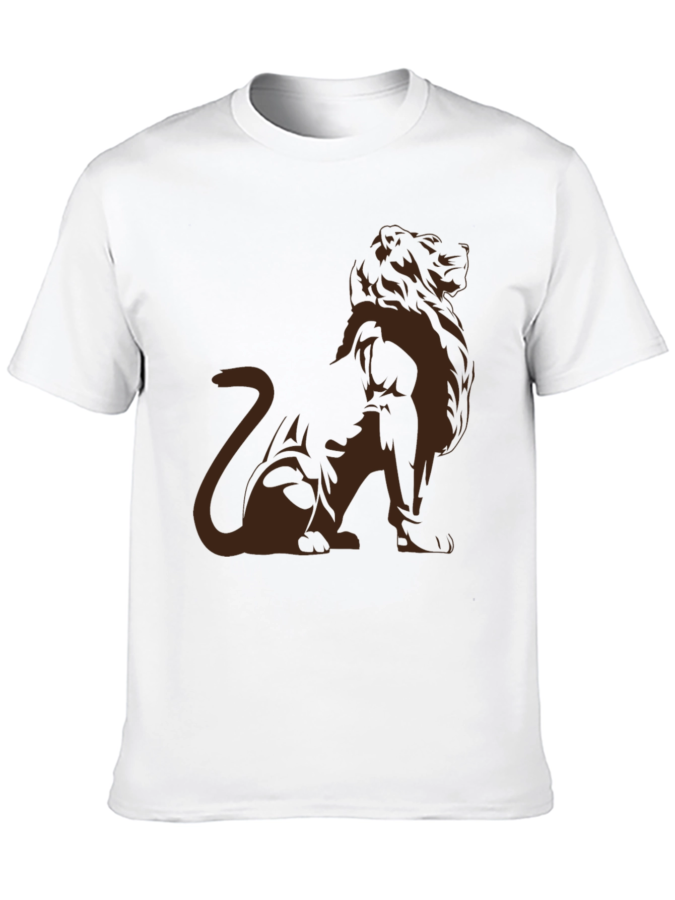 Lion Graphic Tee - Modern Black T-Shirt