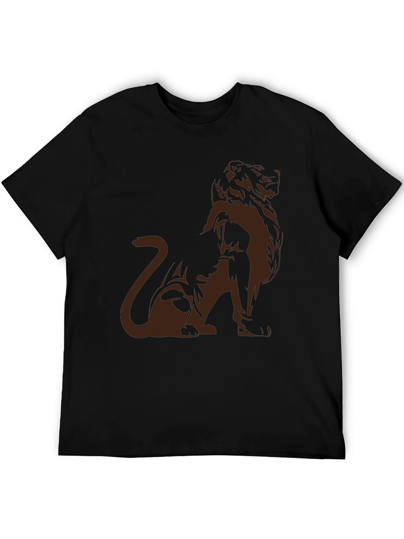 Lion Graphic Tee - Modern Black T-Shirt