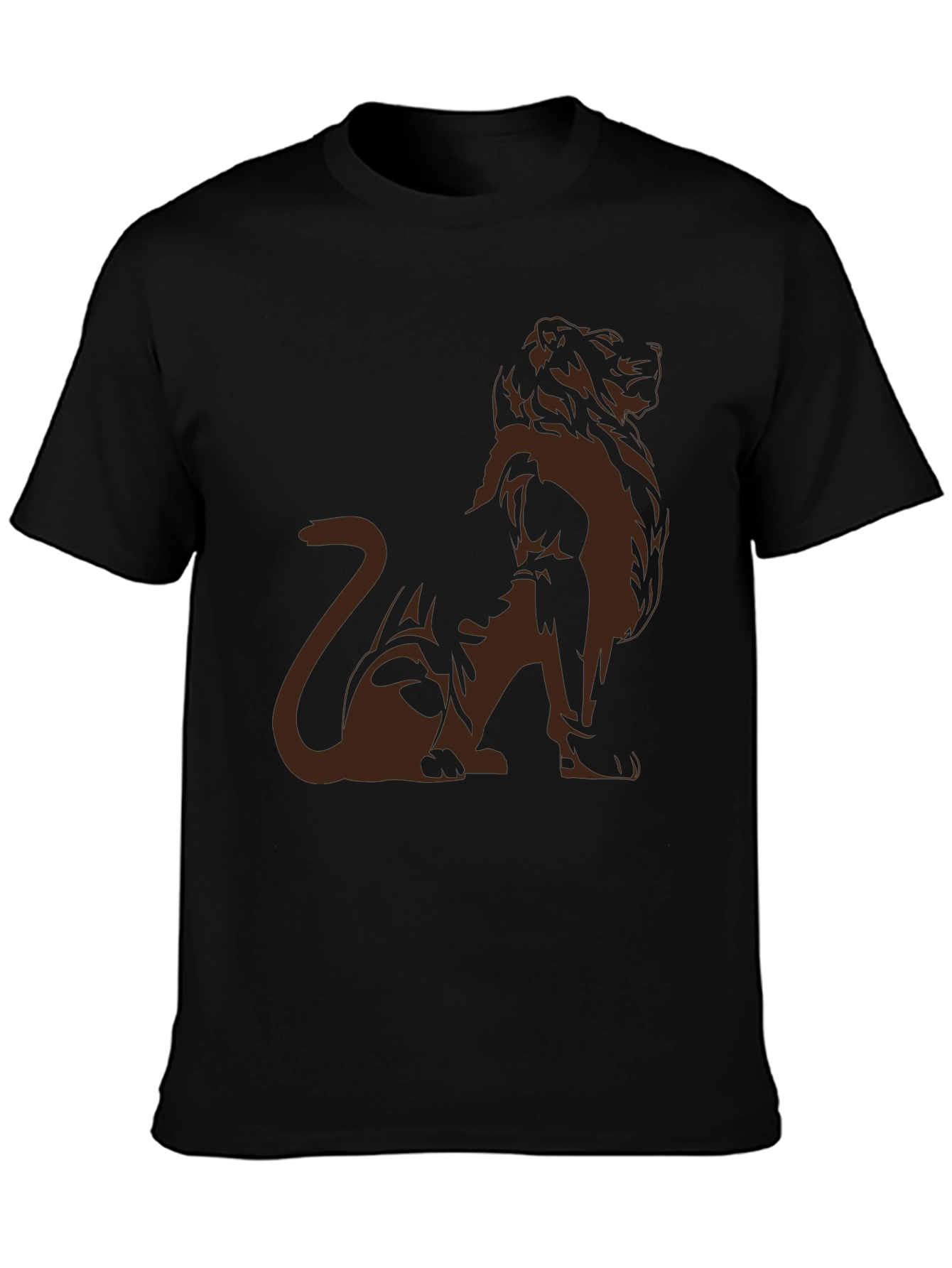 Lion Graphic Tee - Modern Black T-Shirt