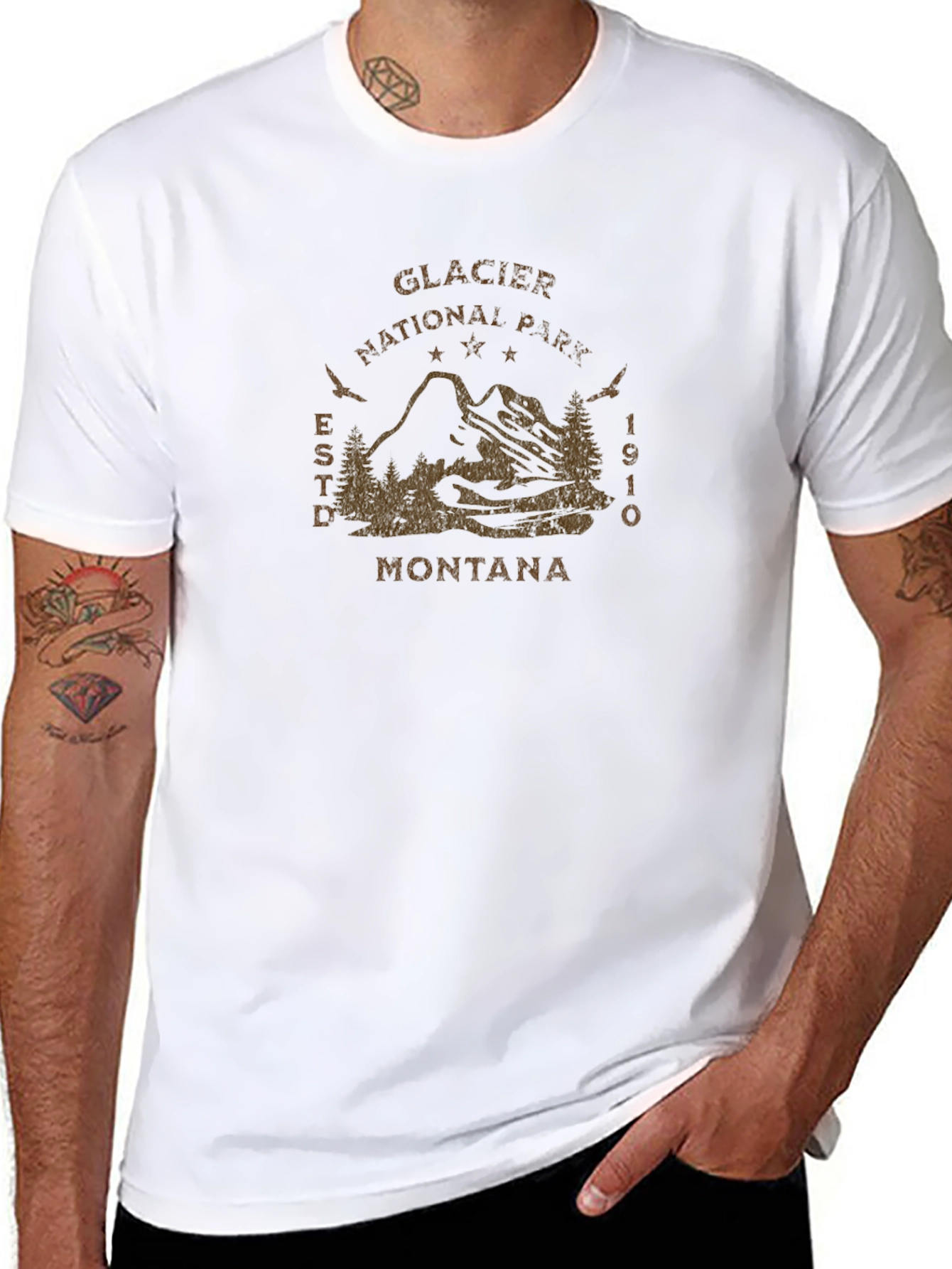 Glacier National Park Montana Graphic Tee