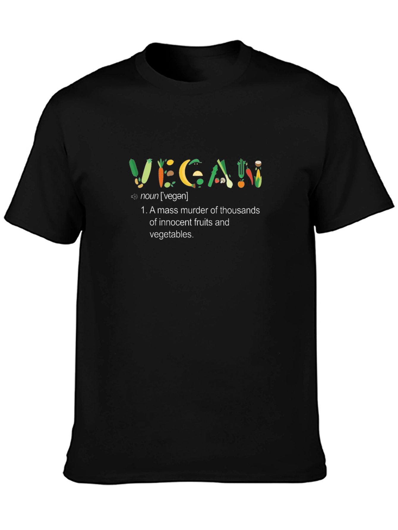 Vegan Fruits & Veggies Definition T-Shirt