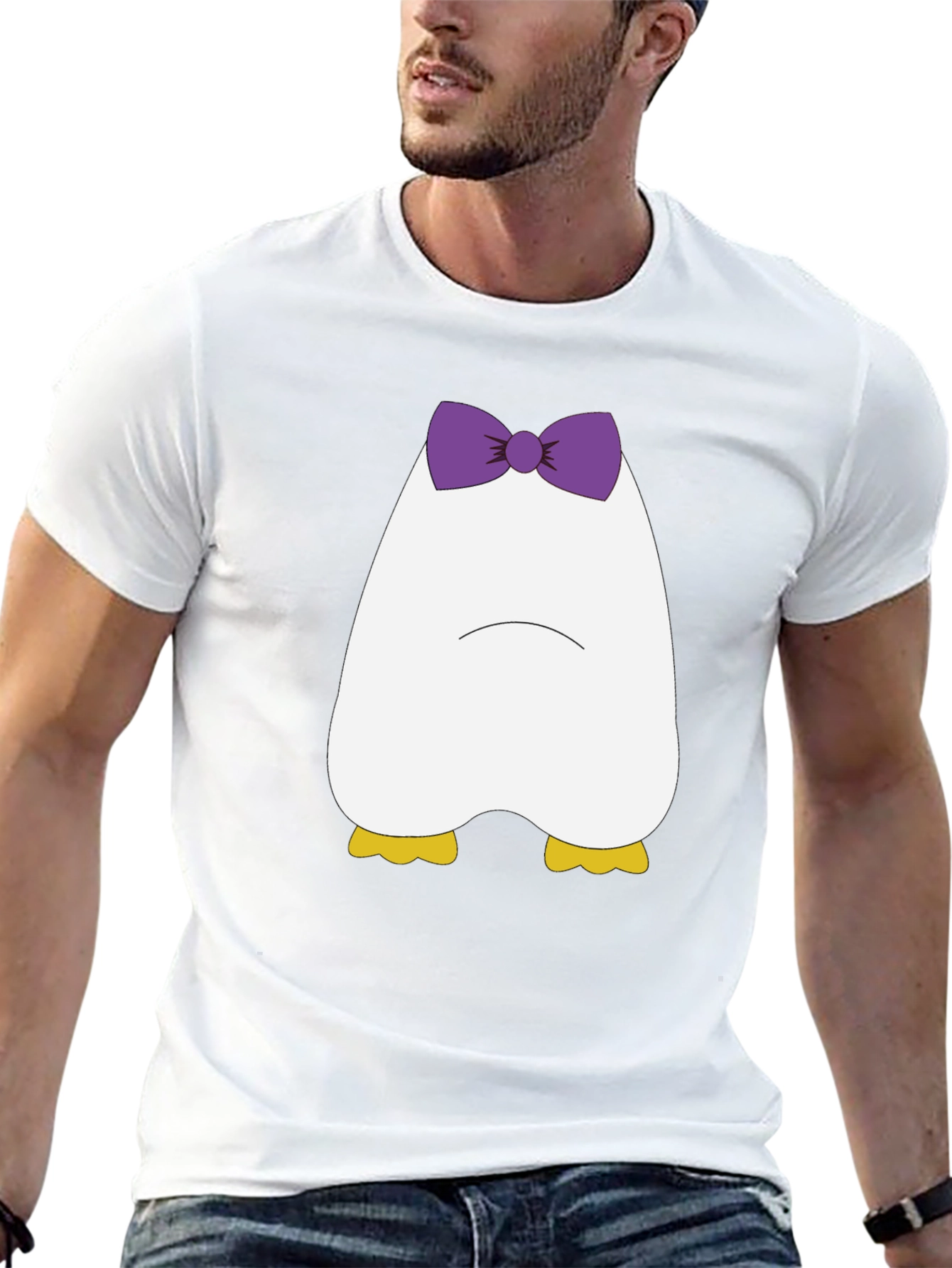 Cute Cartoon Duck T-Shirt - Black