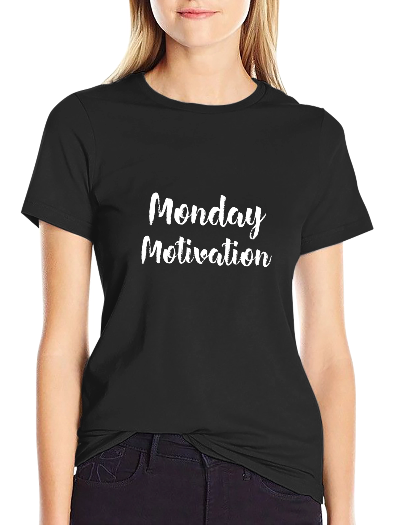 Monday Motivation T-Shirt - Black Cotton Tee
