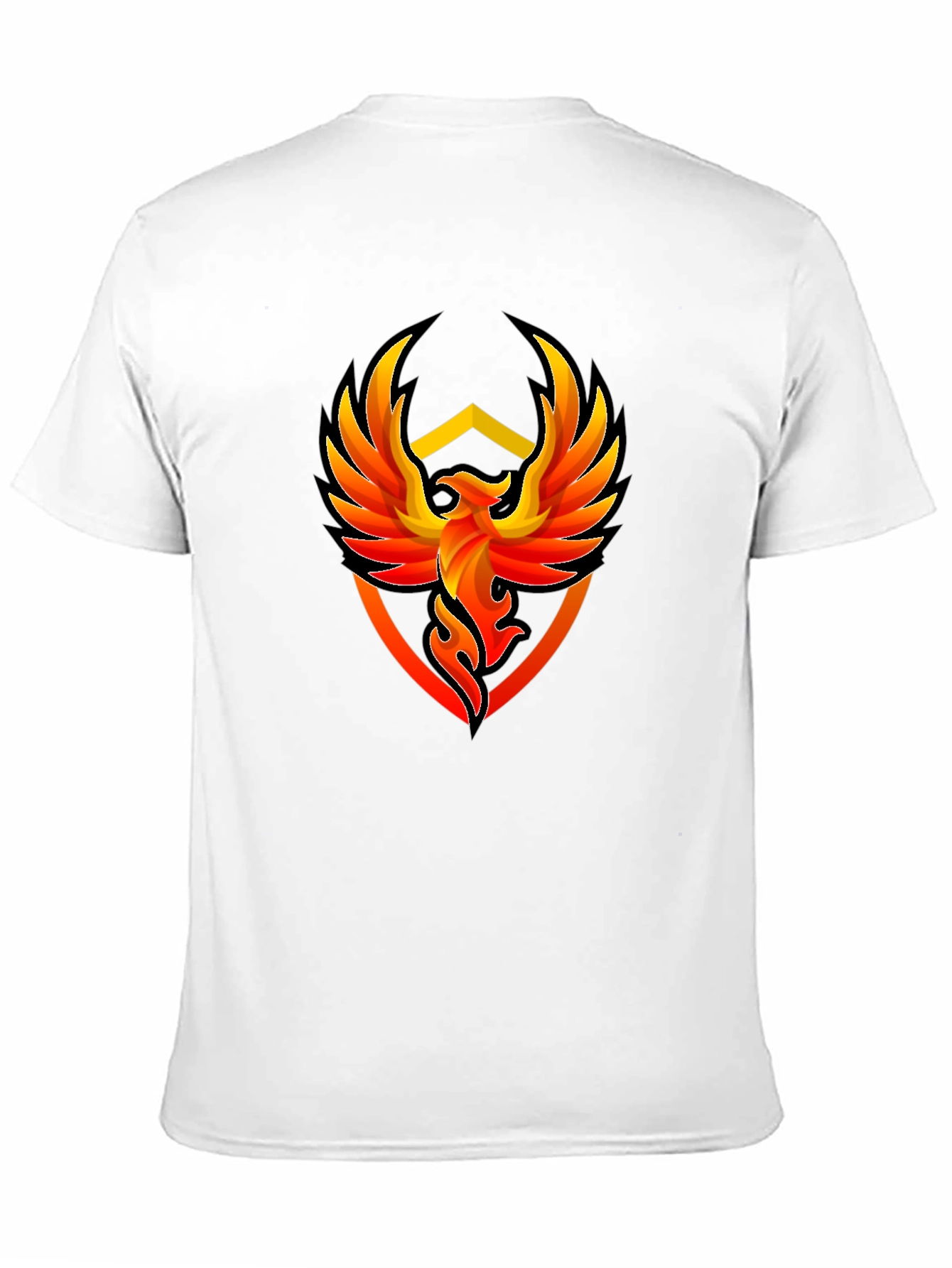 Phoenix Emblem Graphic Tee - Black Cotton T-Shirt