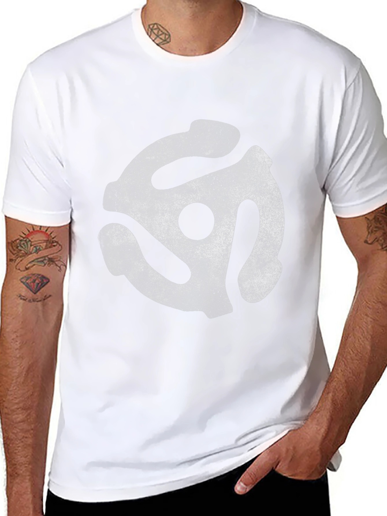 Retro 45 RPM Record Adapter T-Shirt