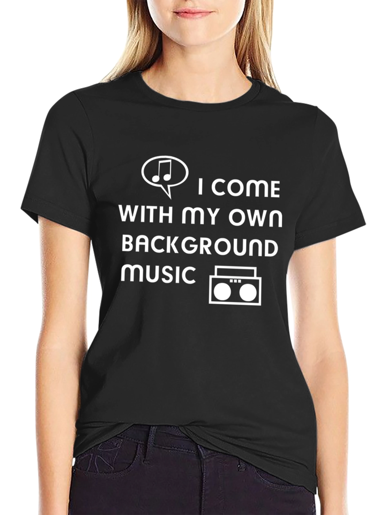 Own Background Music T-Shirt - Trendy Graphic Tee