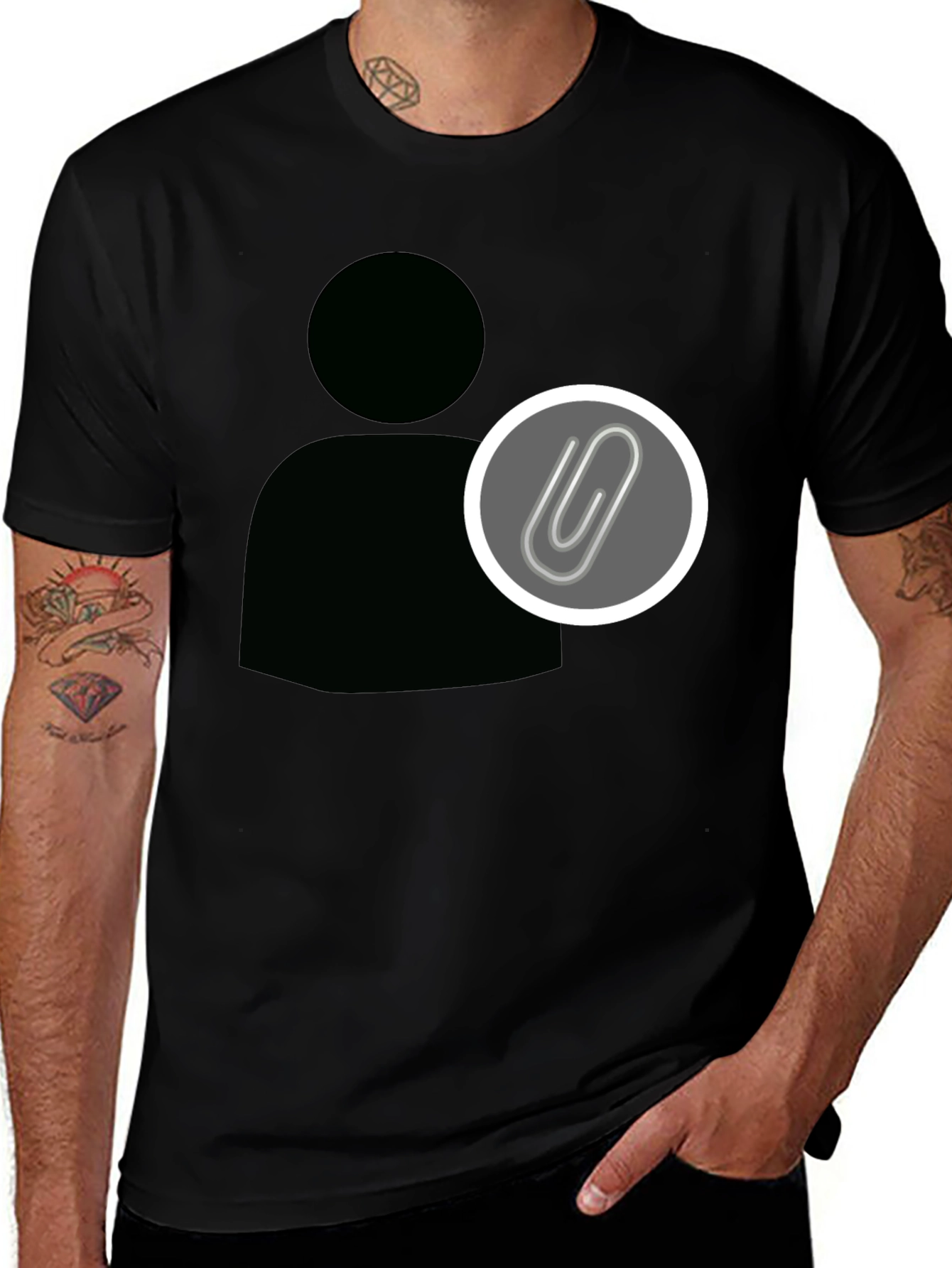 Statement Black Tee - Profile Attachment Design