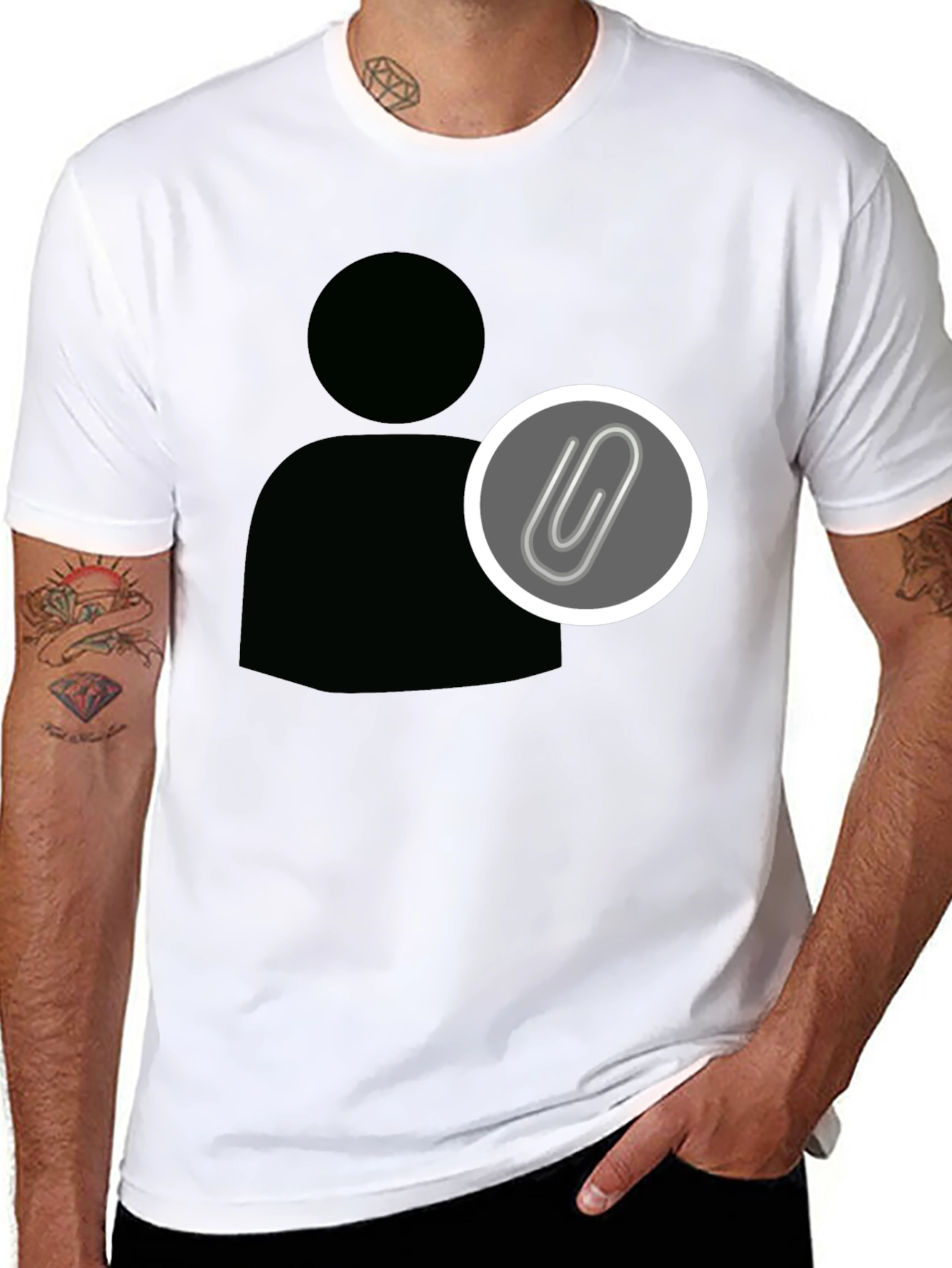 Statement Black Tee - Profile Attachment Design