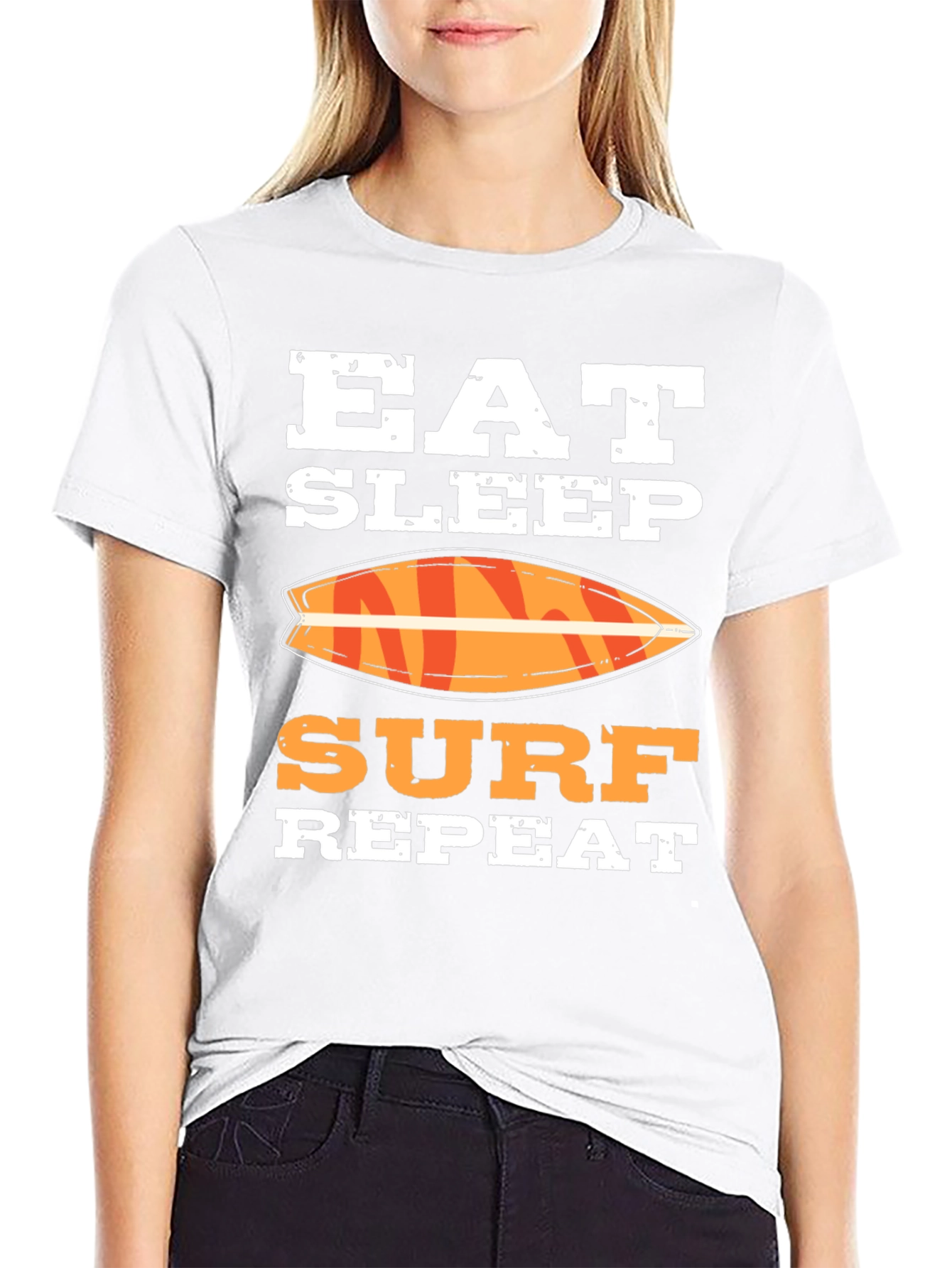 Eat Sleep Surf Repeat Graphic T-Shirt