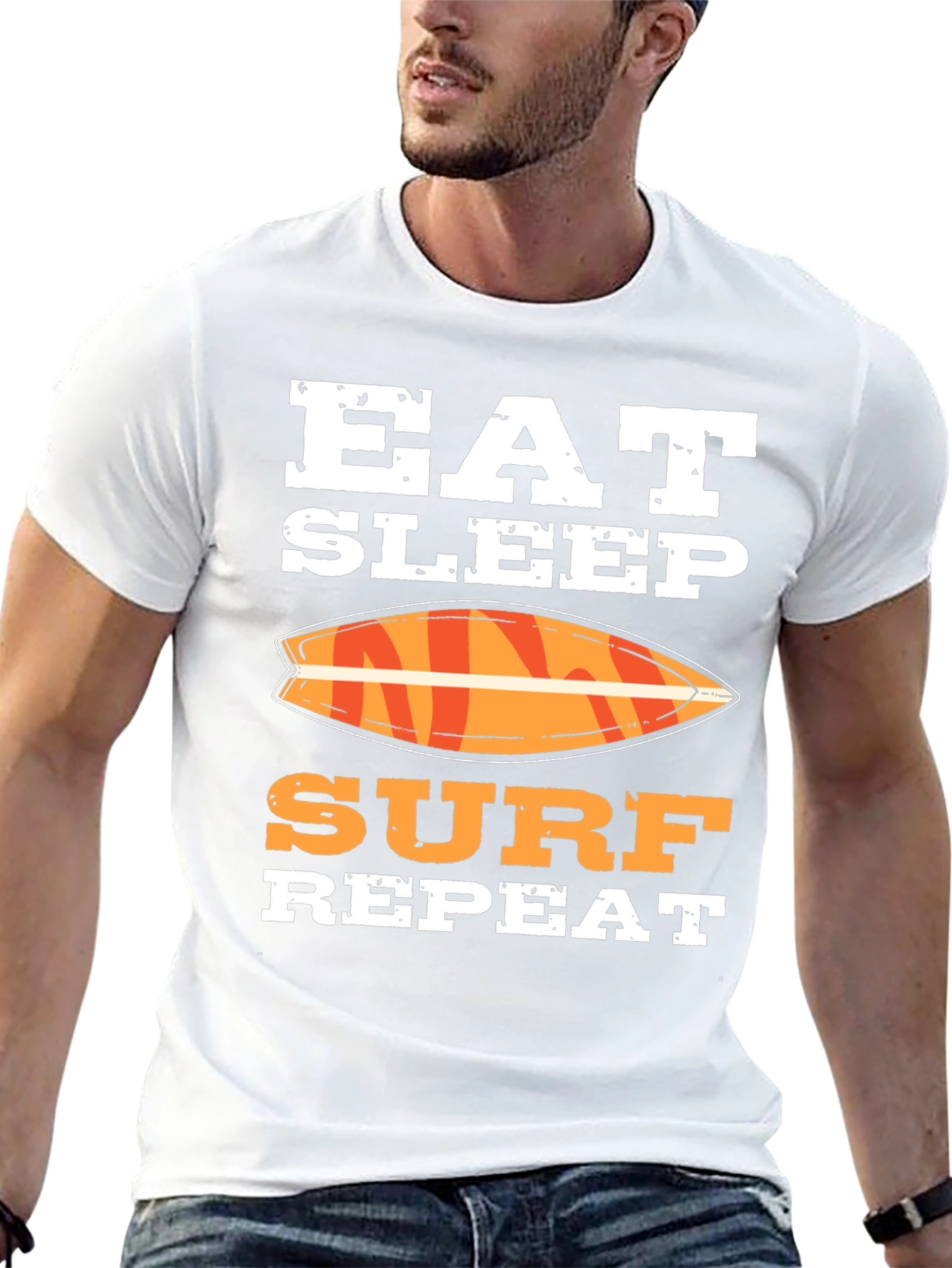 Eat Sleep Surf Repeat Graphic T-Shirt