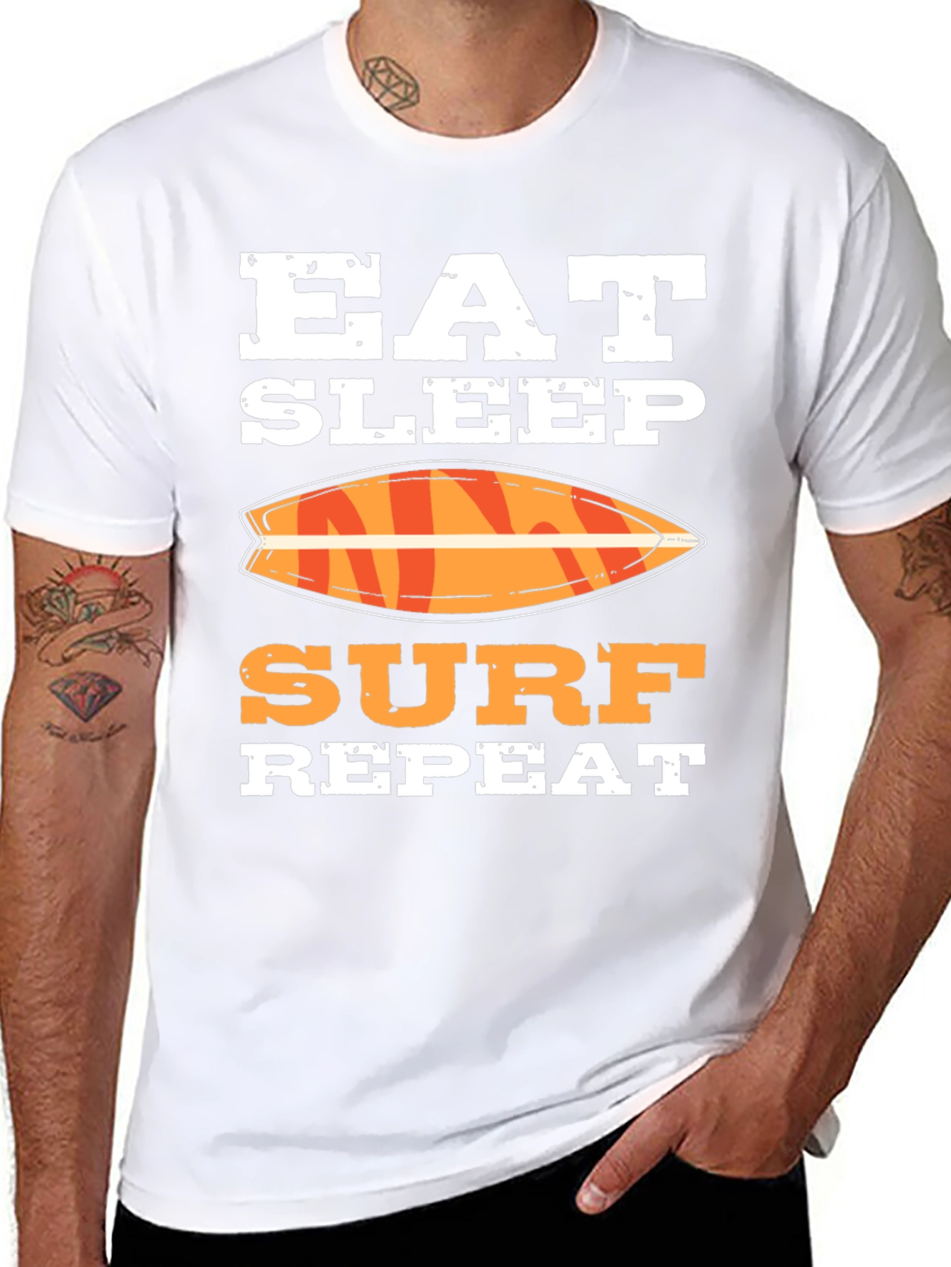 Eat Sleep Surf Repeat Graphic T-Shirt