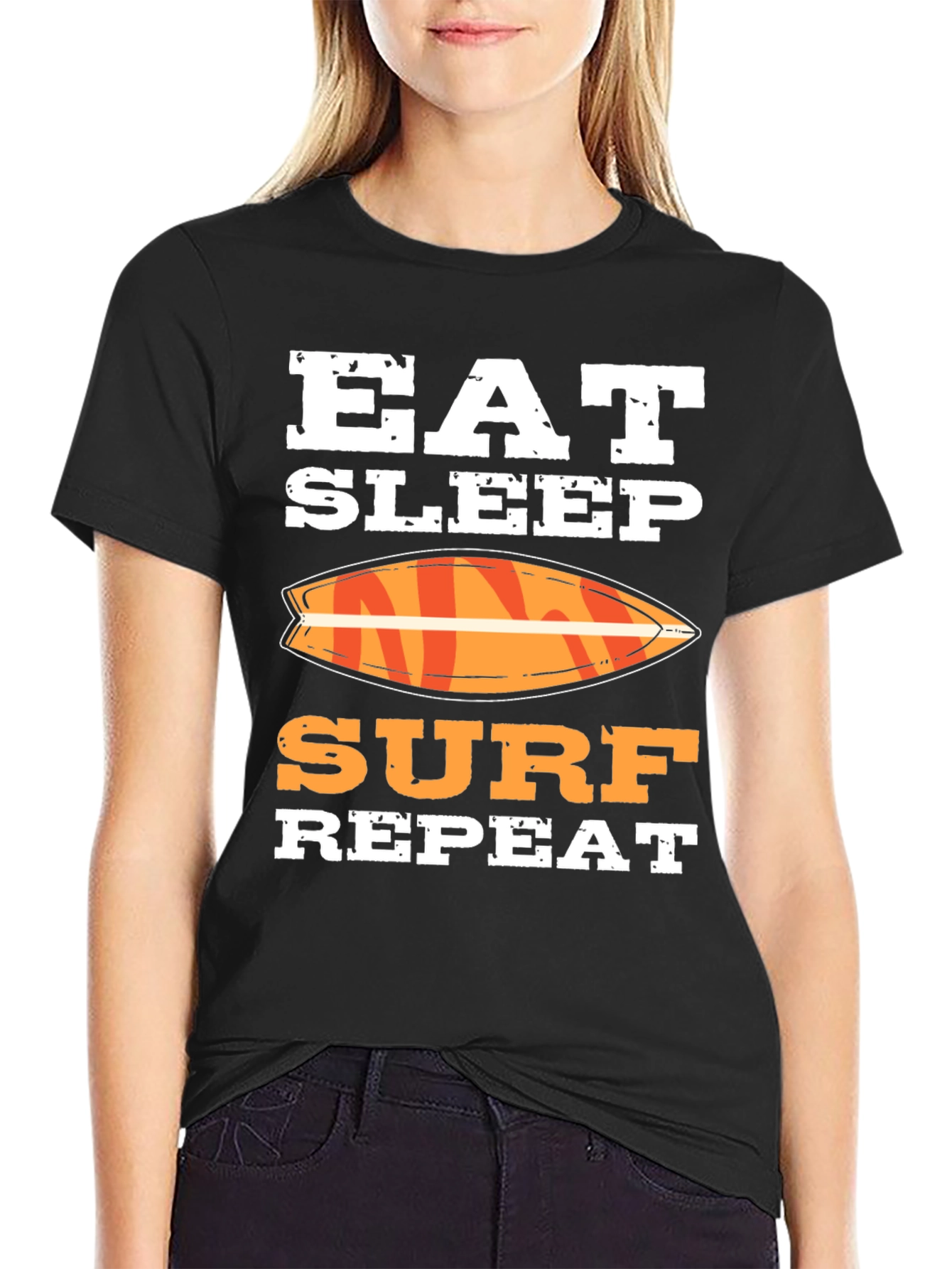 Eat Sleep Surf Repeat Graphic T-Shirt