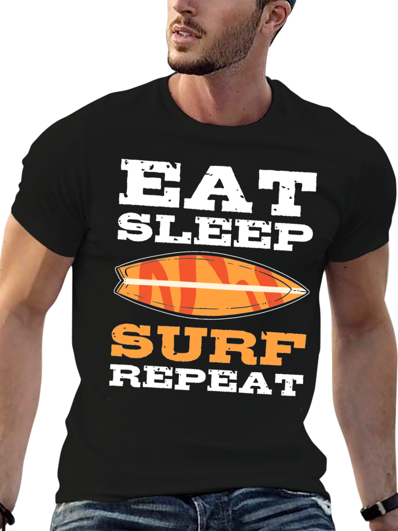 Eat Sleep Surf Repeat Graphic T-Shirt