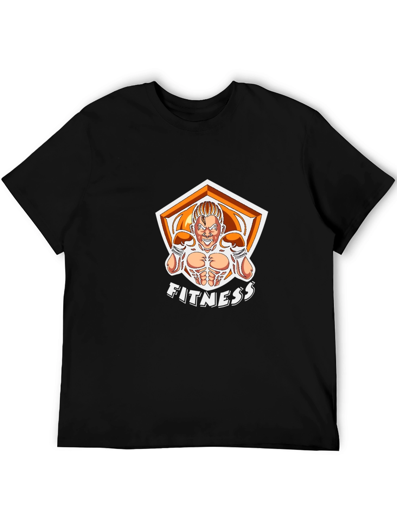 Fitness Graphic Tee - Black Bold Design