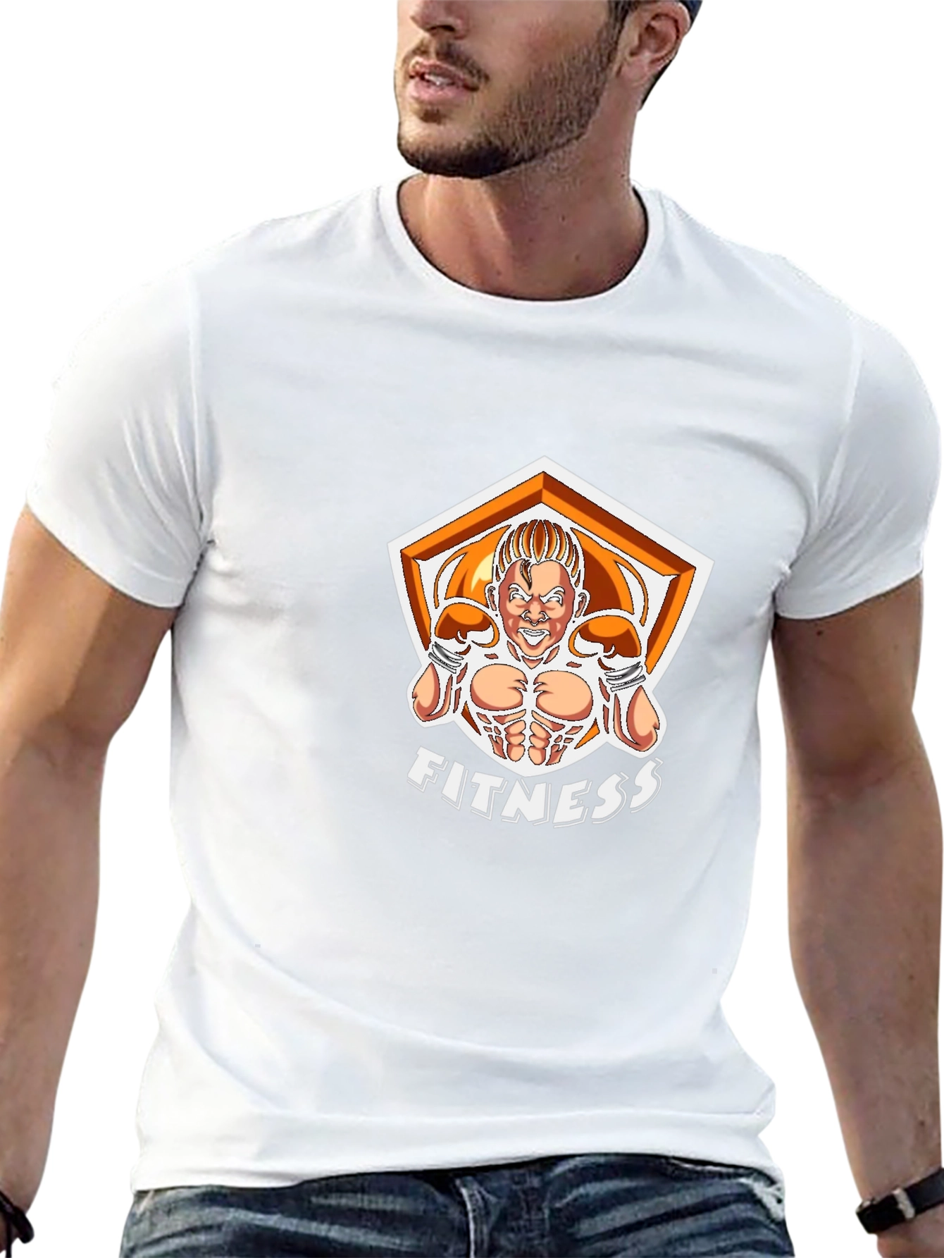 Fitness Graphic Tee - Black Bold Design