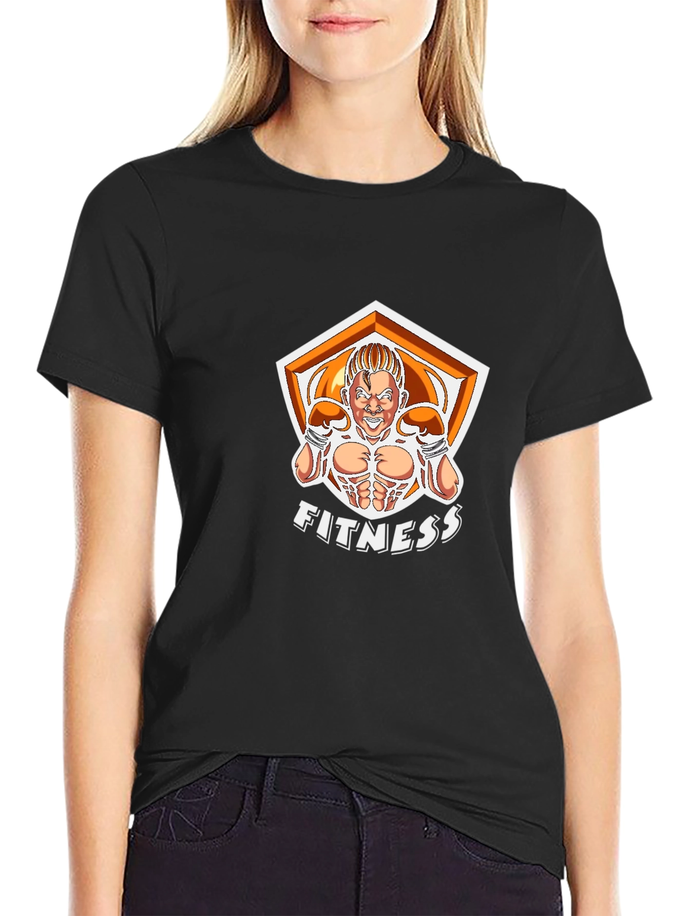 Fitness Graphic Tee - Black Bold Design
