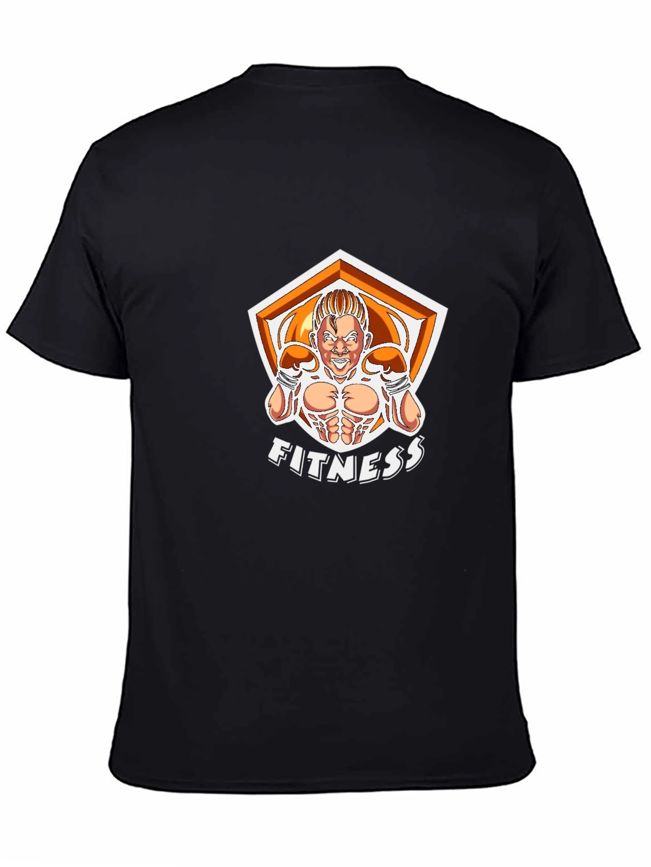 Fitness Graphic Tee - Black Bold Design