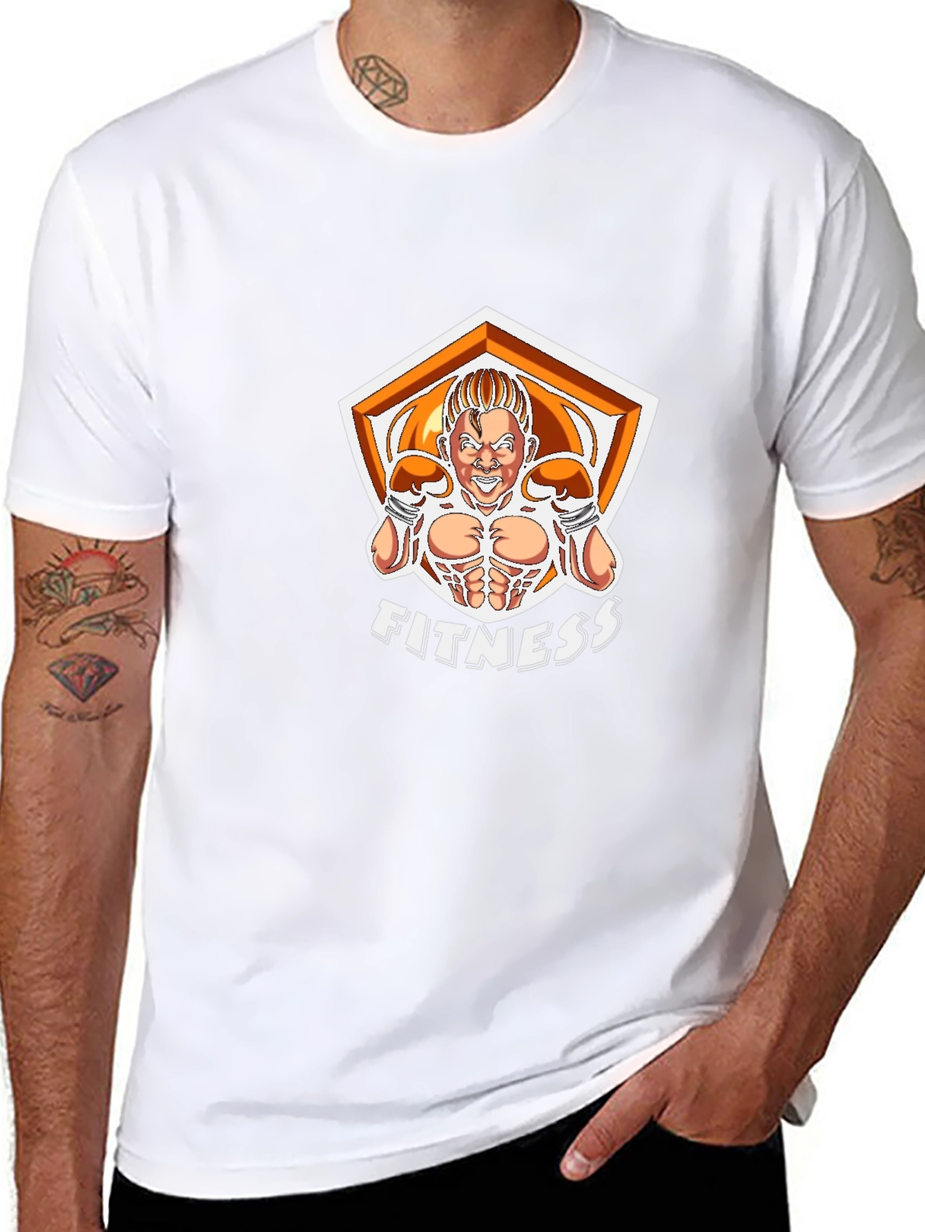 Fitness Graphic Tee - Black Bold Design
