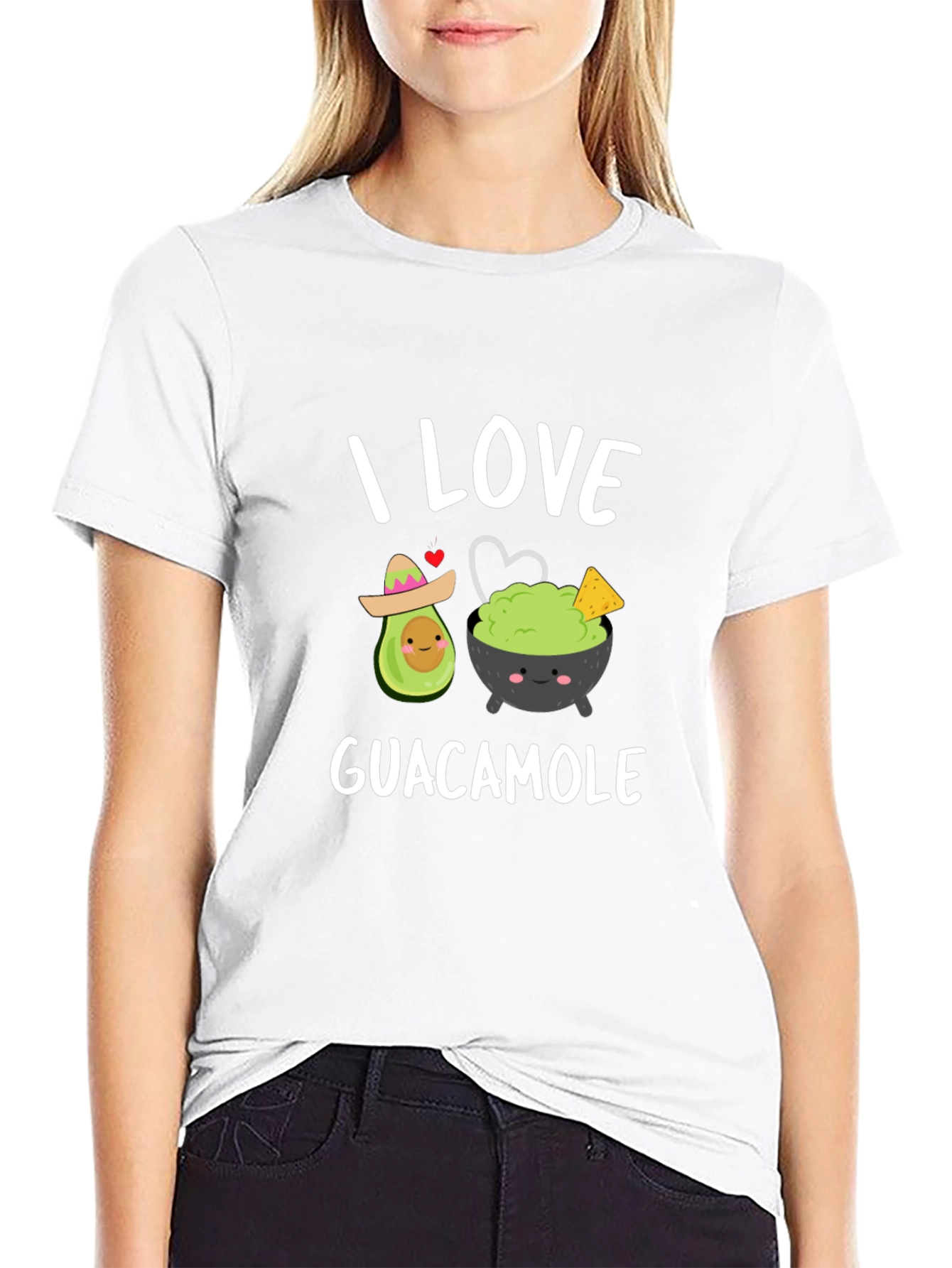 I Love Guacamole T-Shirt - Avocado & Dip Design
