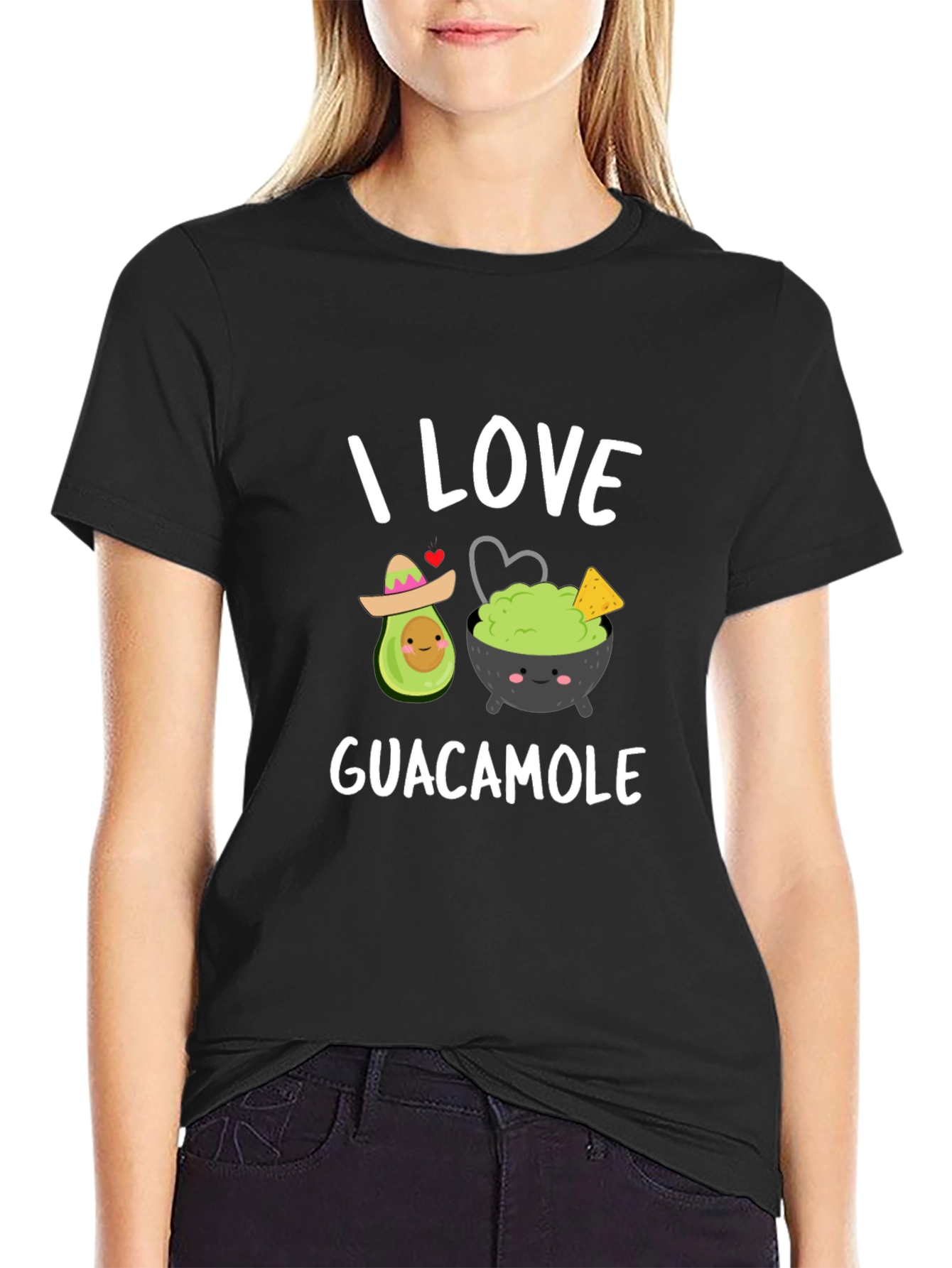 I Love Guacamole T-Shirt - Avocado & Dip Design
