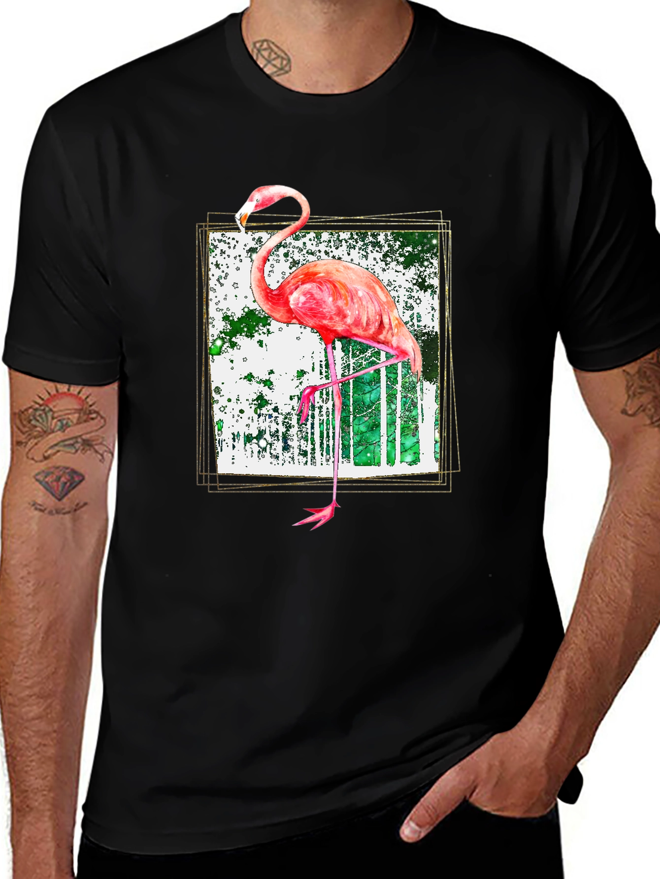 Flamingo Graphic Tee - Stylish Mens T-Shirt