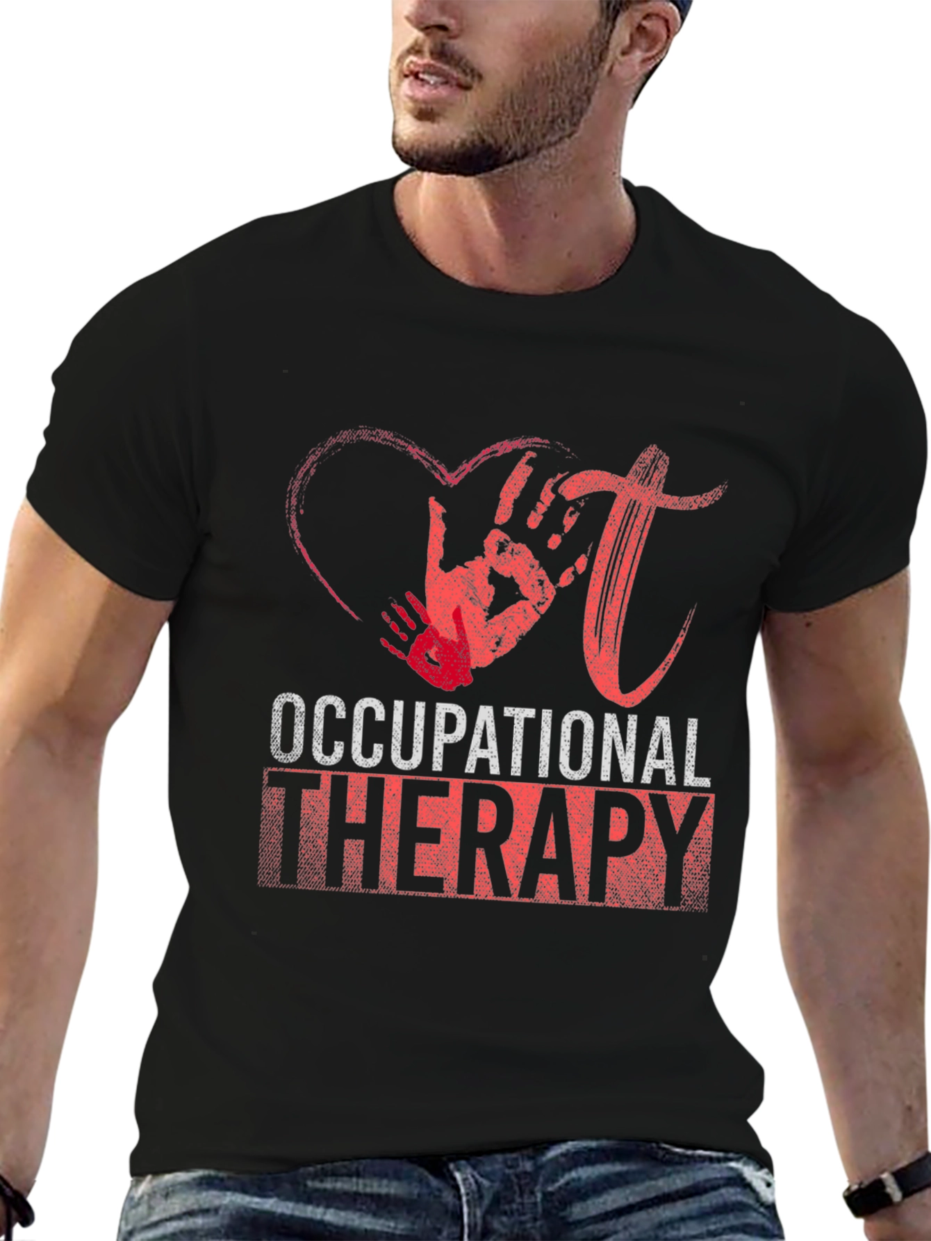 Occupational Therapy T-Shirt - Hand Heart Design