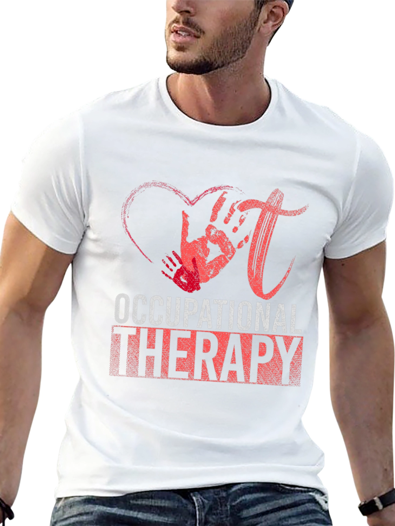 Occupational Therapy T-Shirt - Hand Heart Design