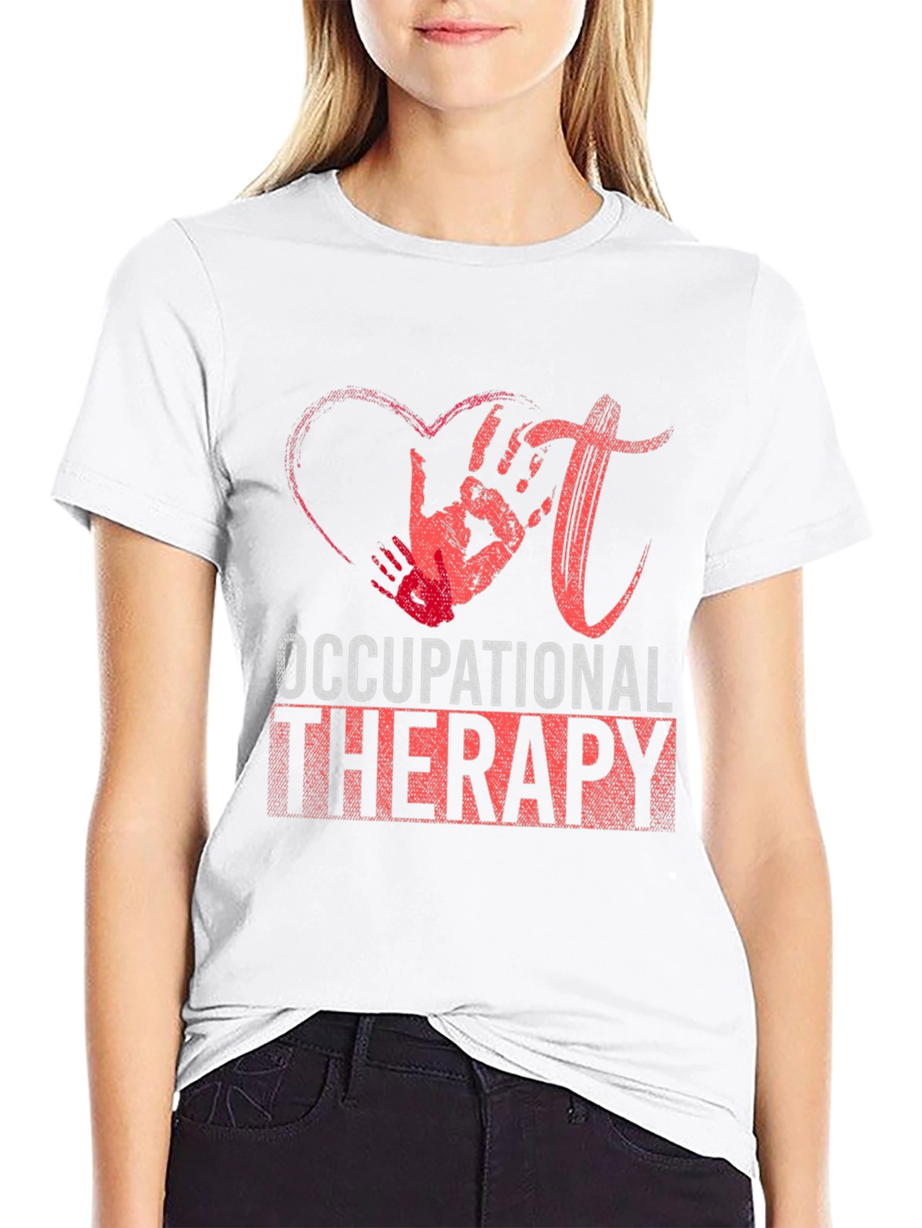 Occupational Therapy T-Shirt - Hand Heart Design