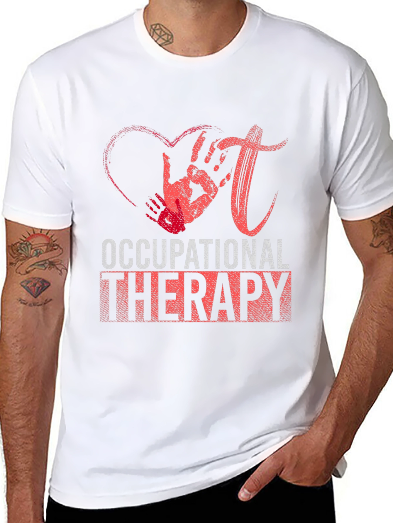 Occupational Therapy T-Shirt - Hand Heart Design