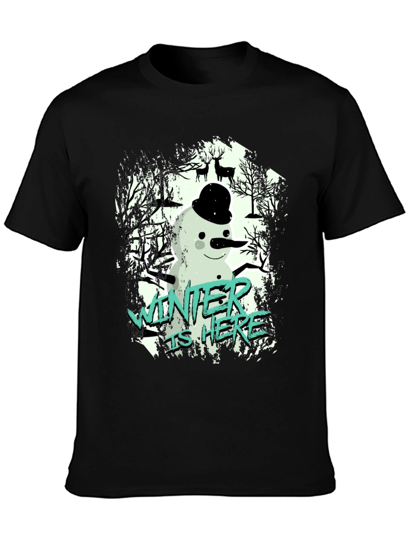 Winter is Here Snowman Graphic Tee