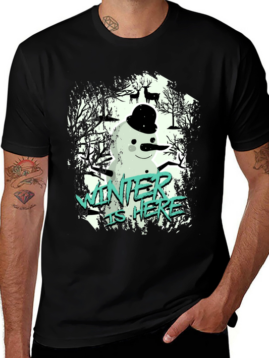 Winter is Here Snowman Graphic Tee