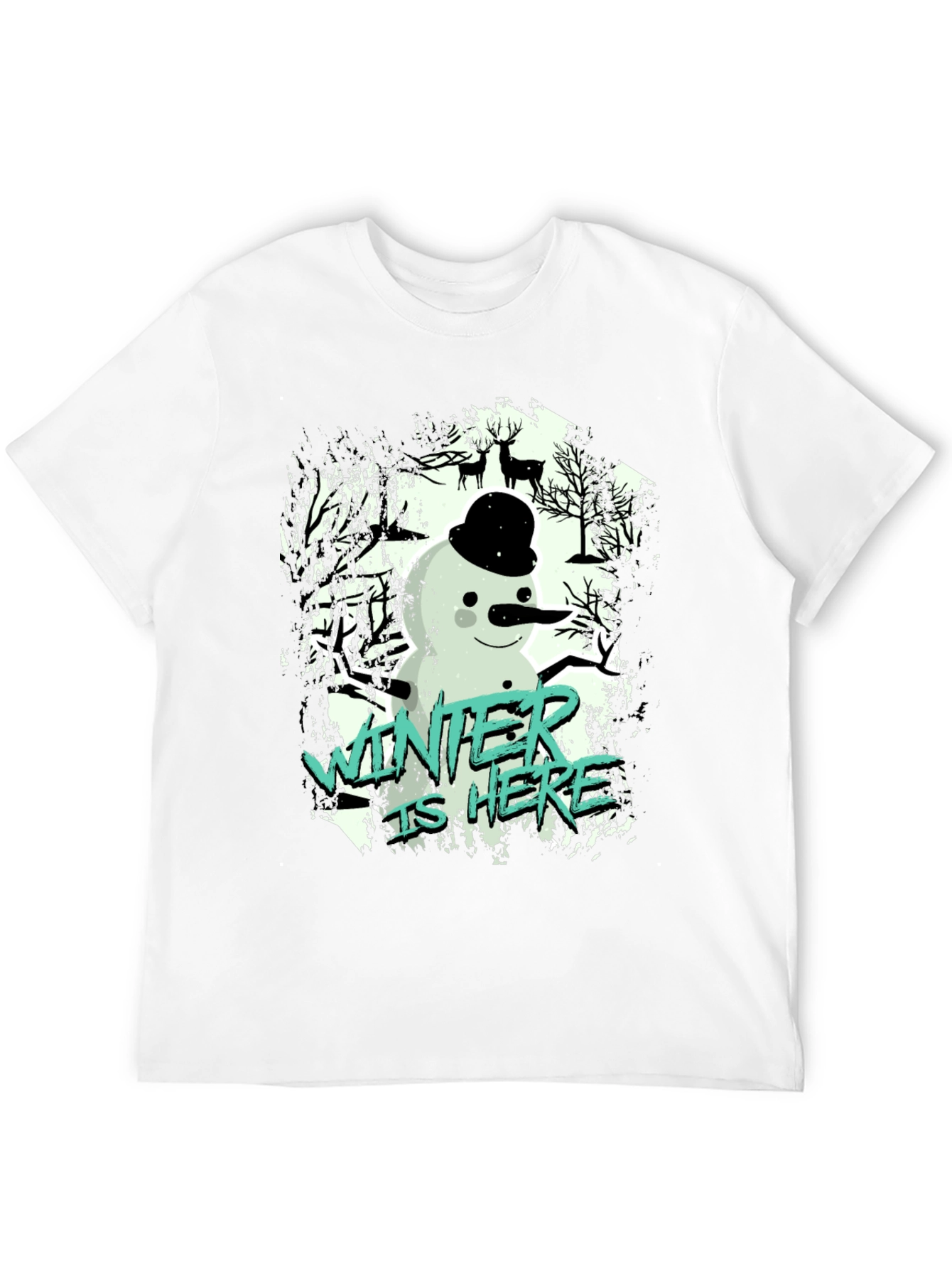 Winter is Here Snowman Graphic Tee