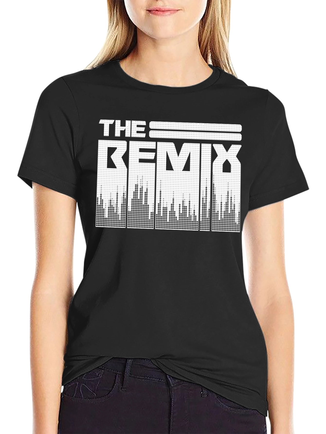 The Remix Graphic Print Black Crew Neck T-Shirt