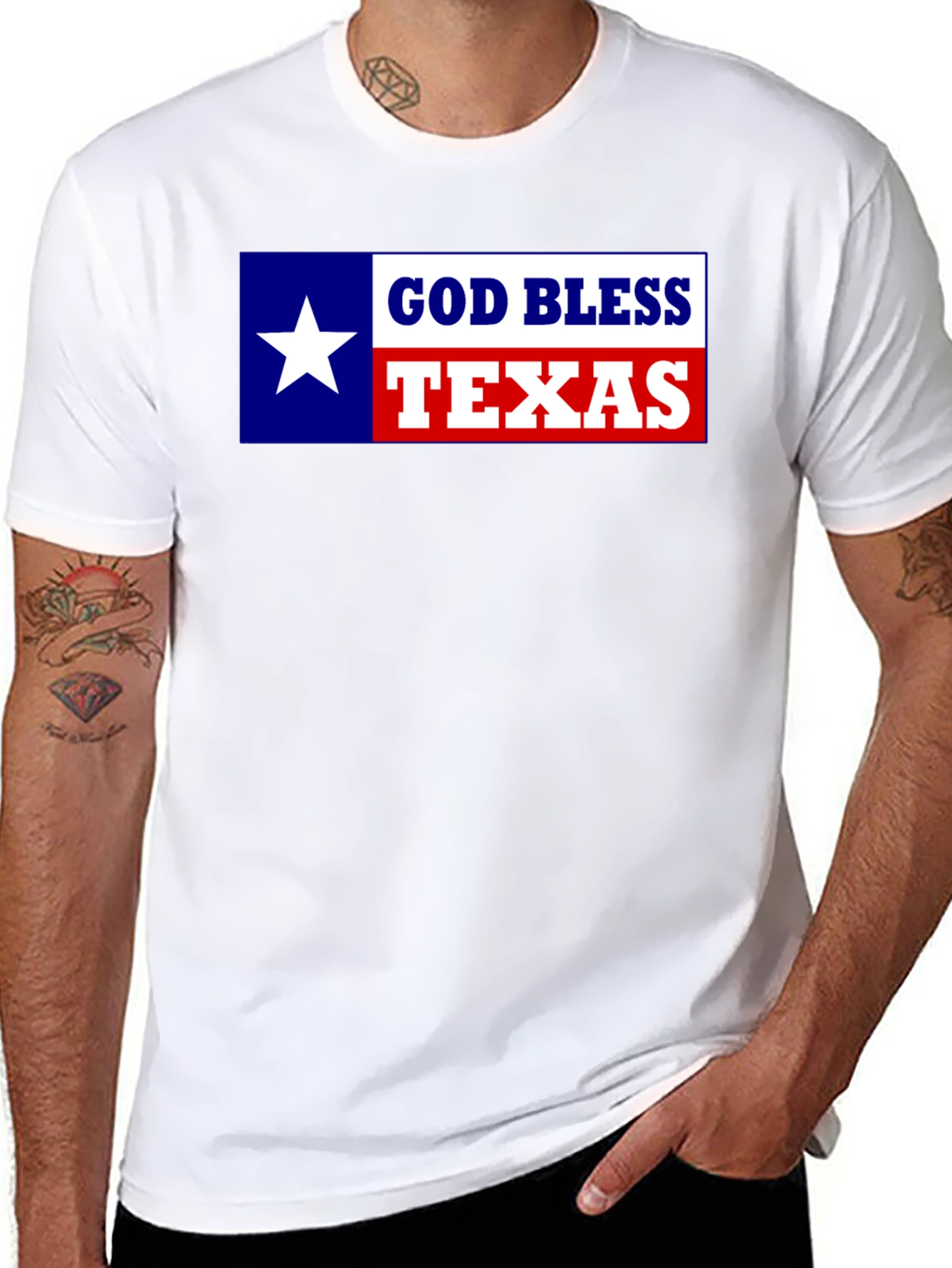 God Bless Texas Graphic Tee - Texas Pride Shirt