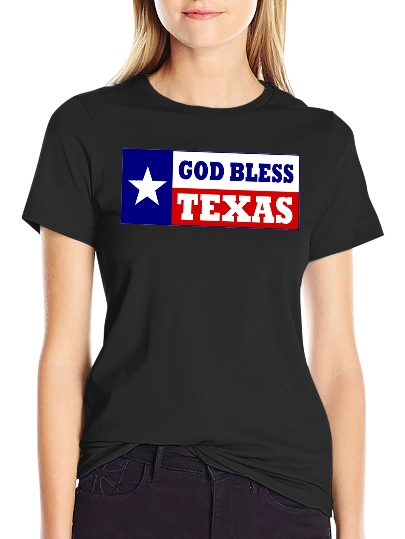 God Bless Texas Graphic Tee - Texas Pride Shirt