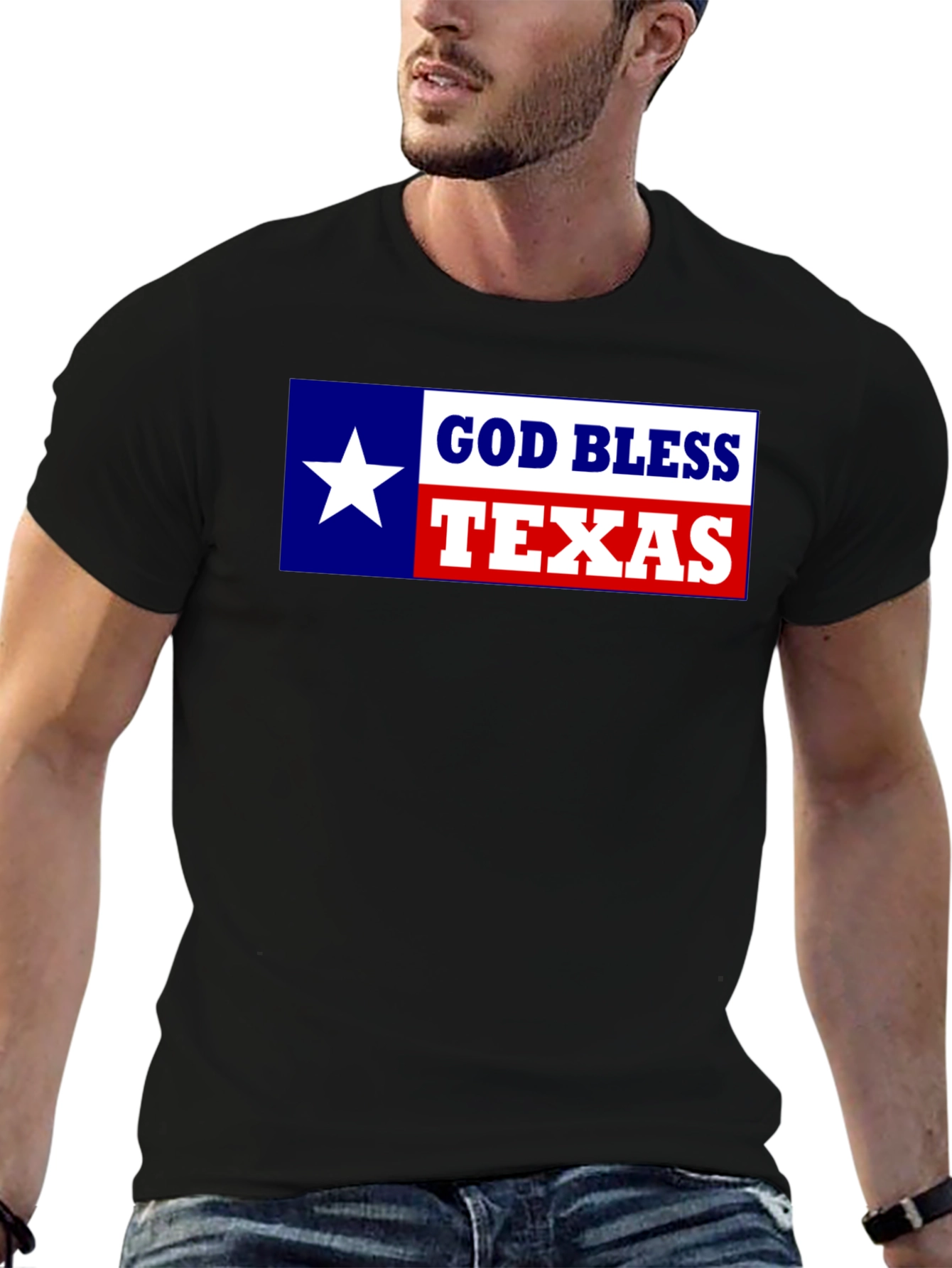 God Bless Texas Graphic Tee - Texas Pride Shirt