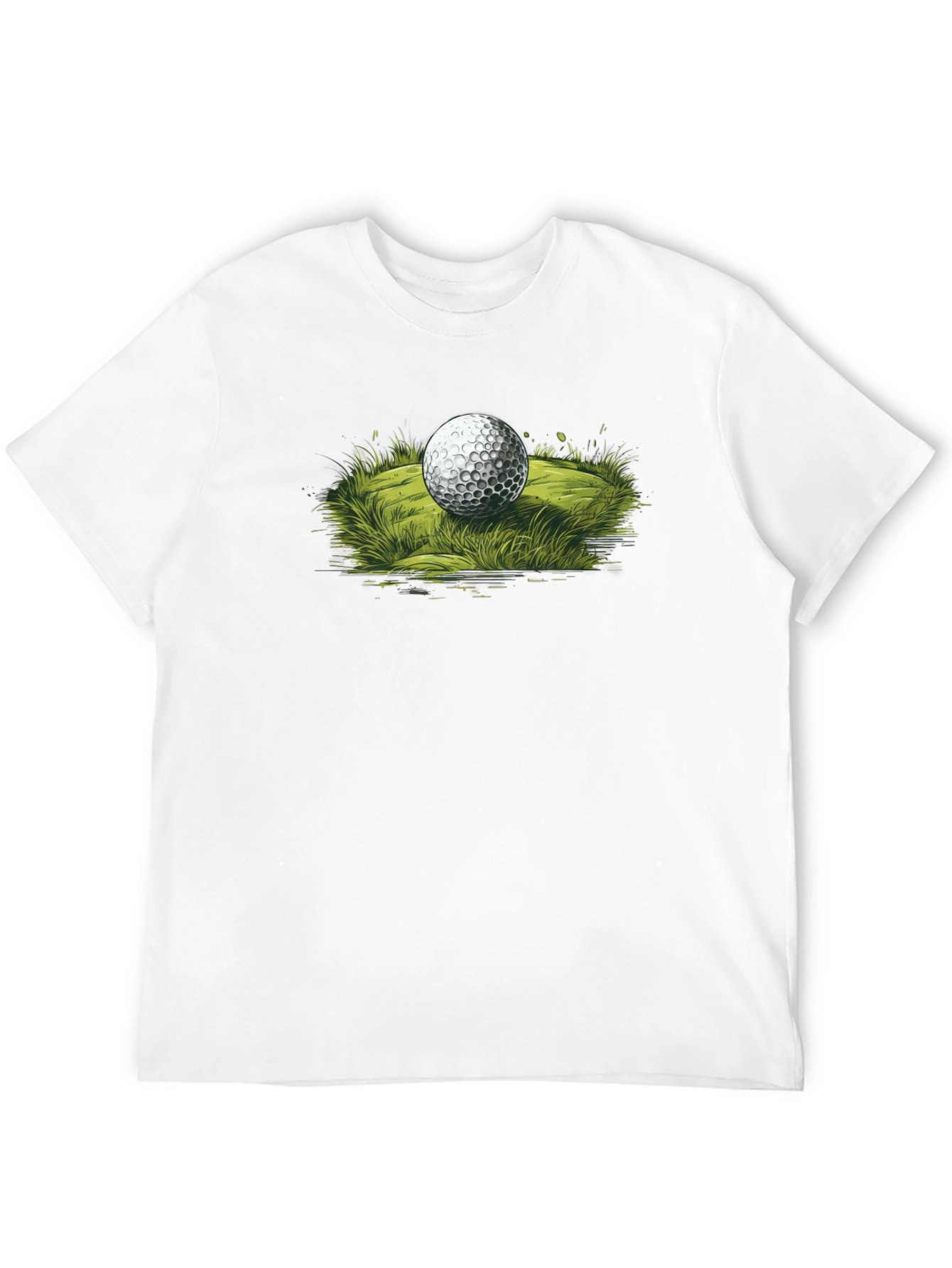 Golf Ball Graphic Tee - Black Casual T-Shirt