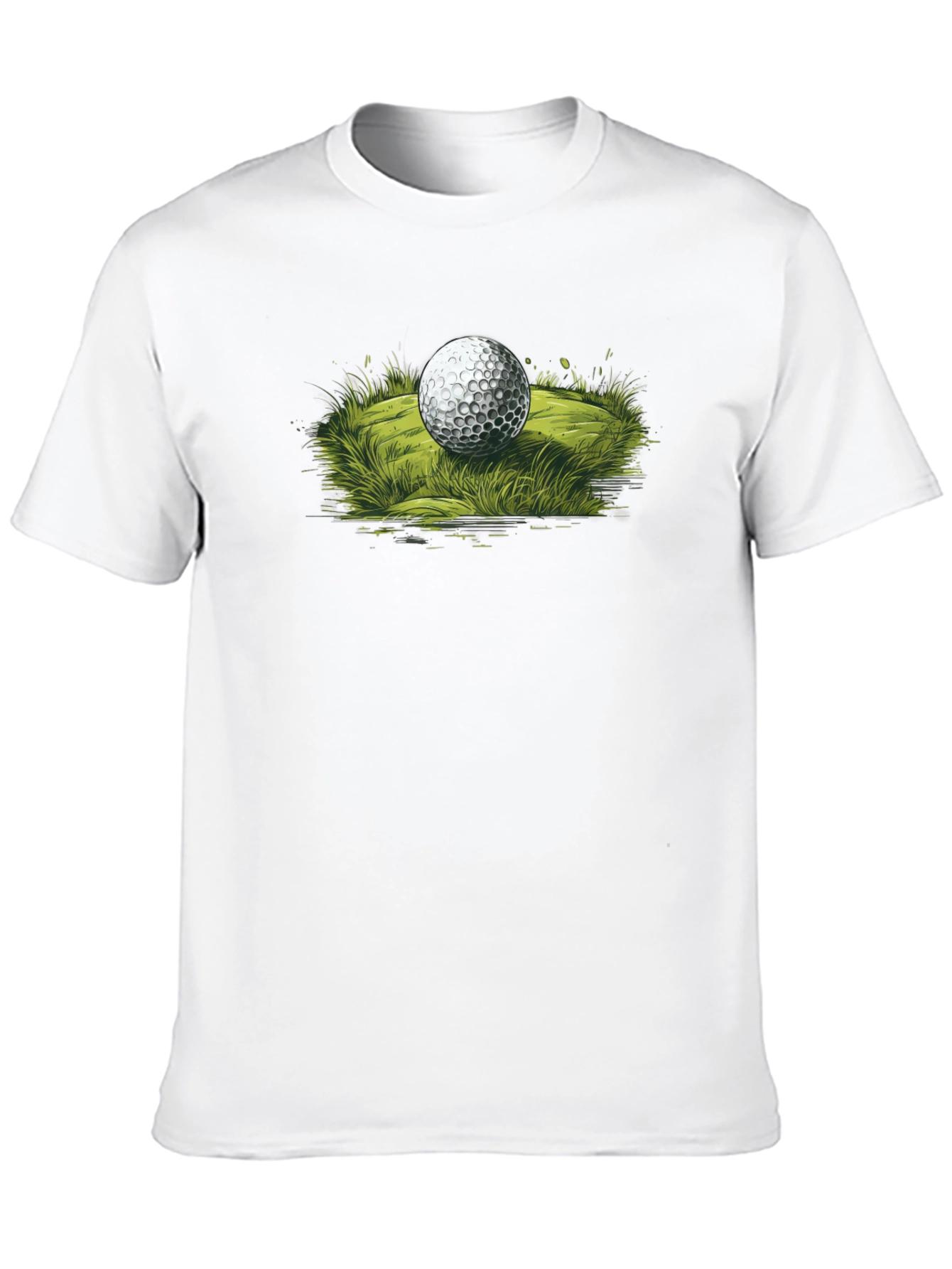 Golf Ball Graphic Tee - Black Casual T-Shirt