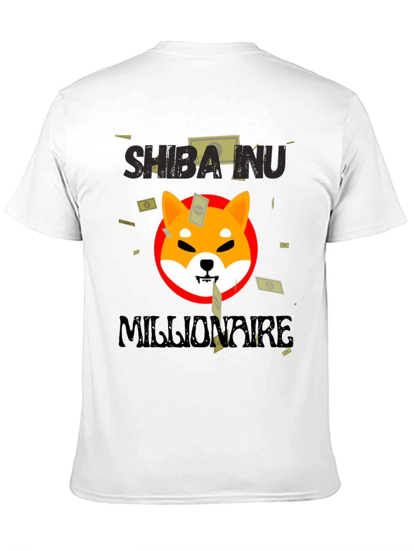 Shiba Inu Millionaire Black T-Shirt