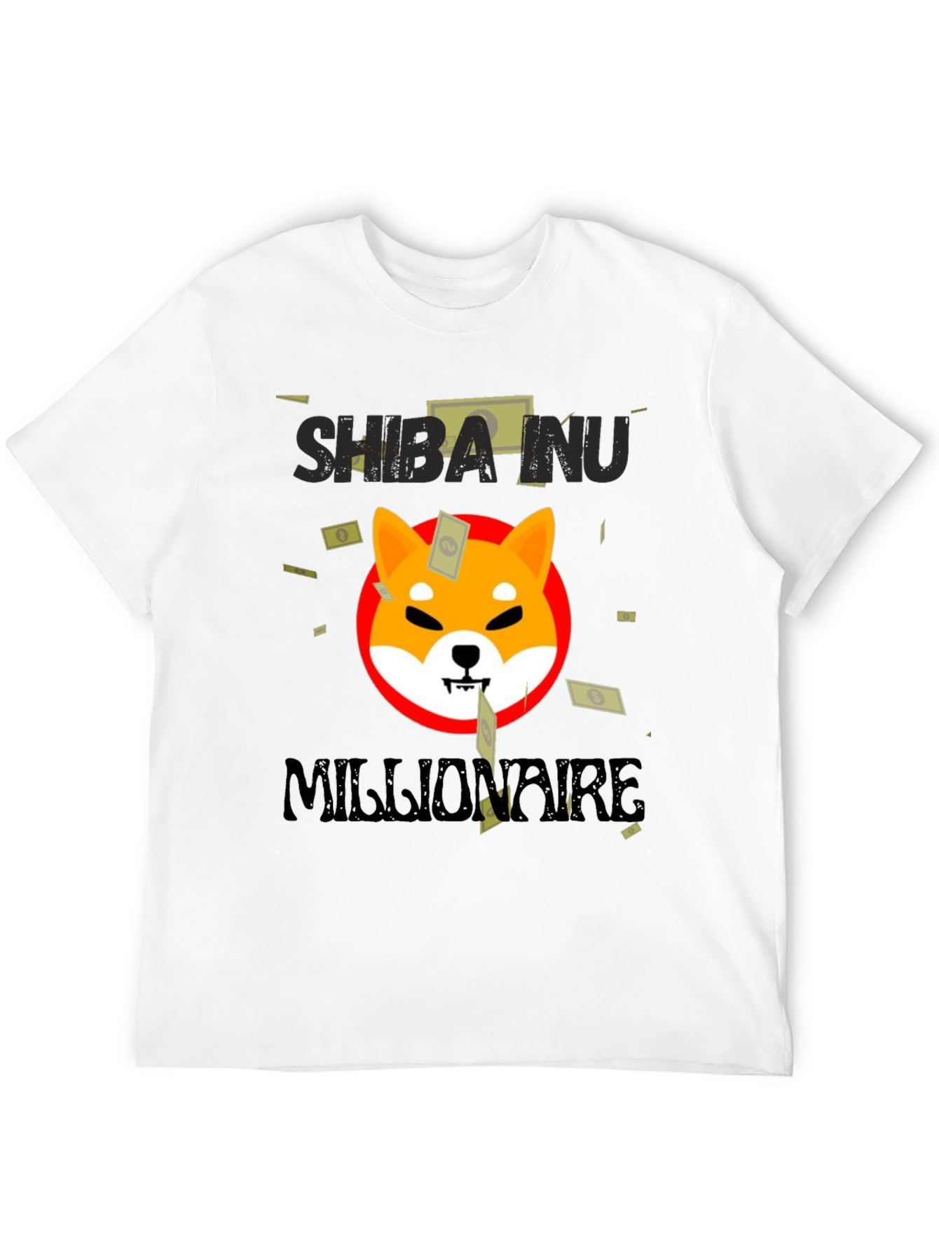 Shiba Inu Millionaire Black T-Shirt