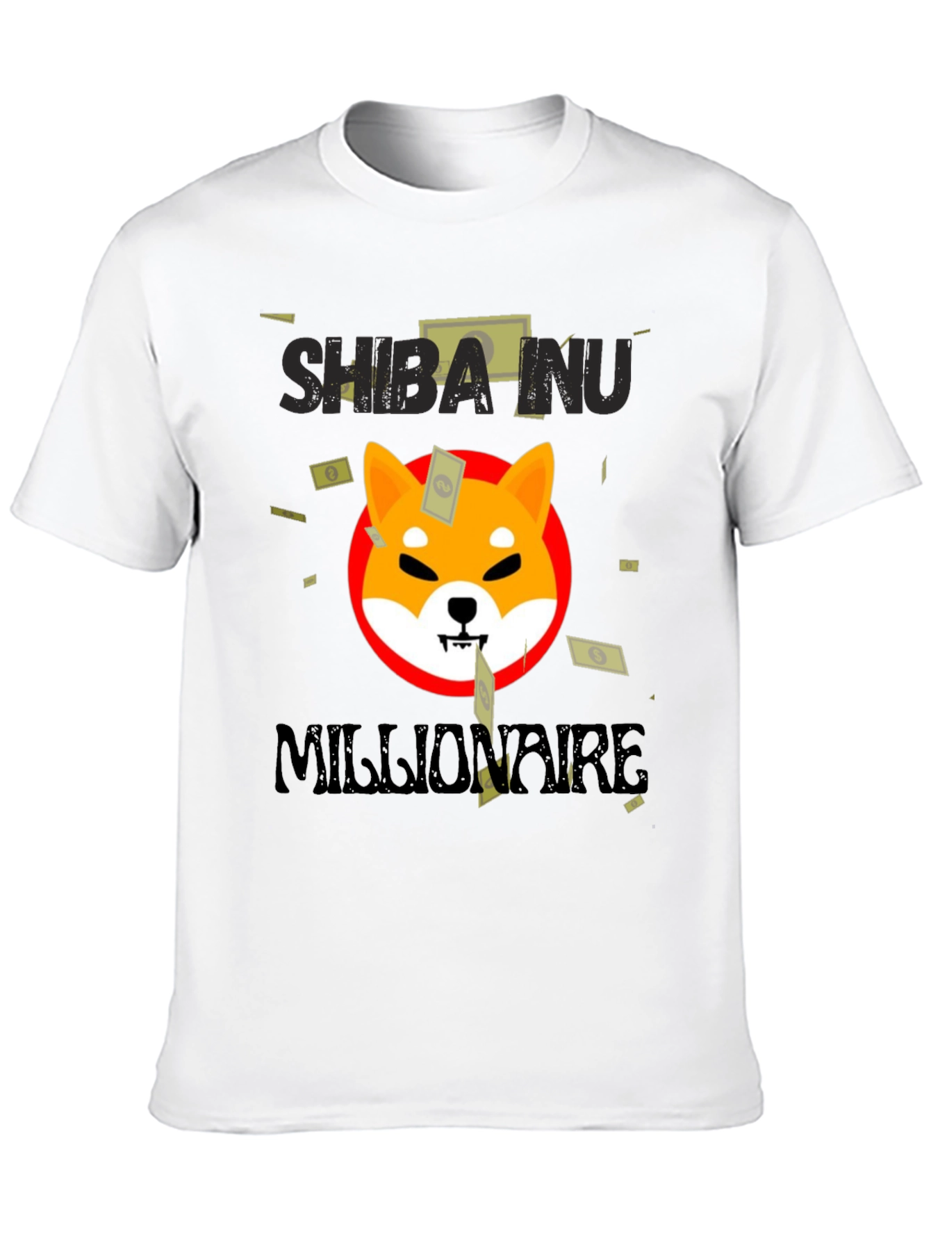 Shiba Inu Millionaire Black T-Shirt