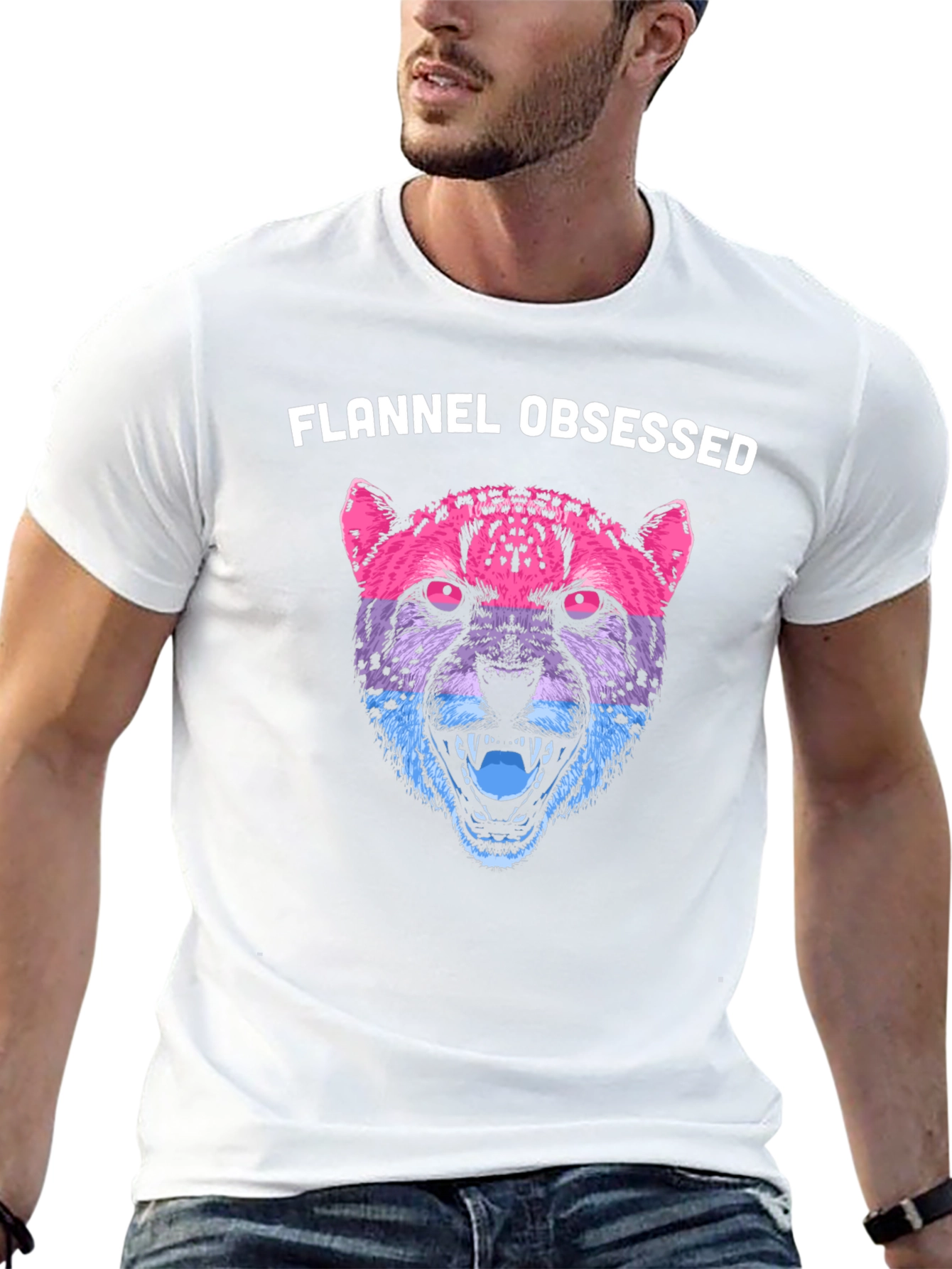 Flannel Obsessed Cheetah Graphic Tee