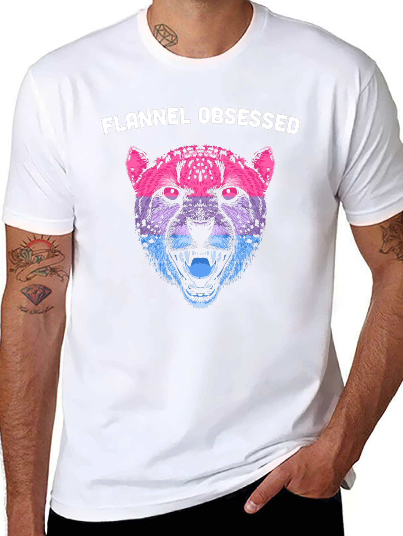 Flannel Obsessed Cheetah Graphic Tee
