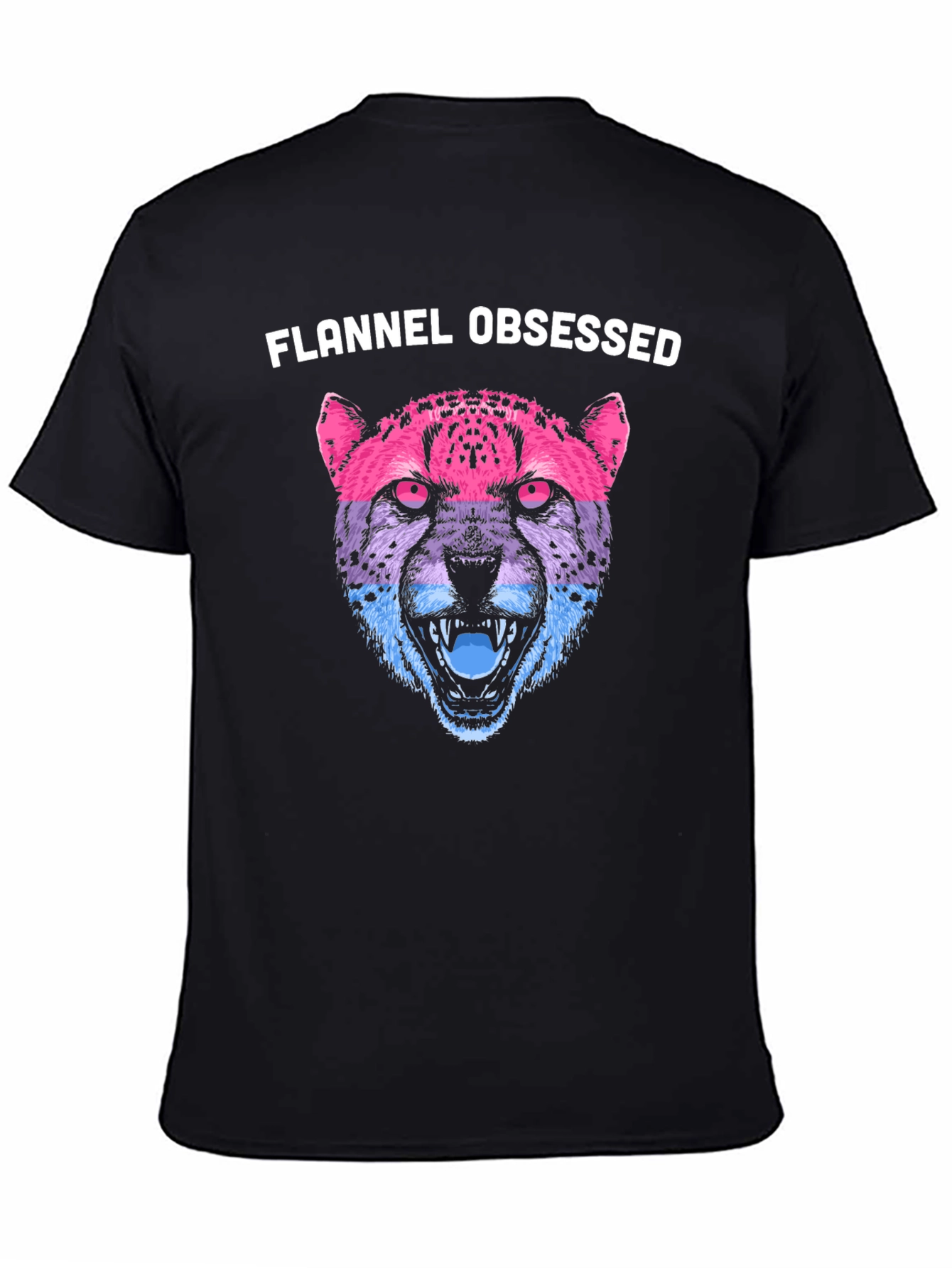 Flannel Obsessed Cheetah Graphic Tee