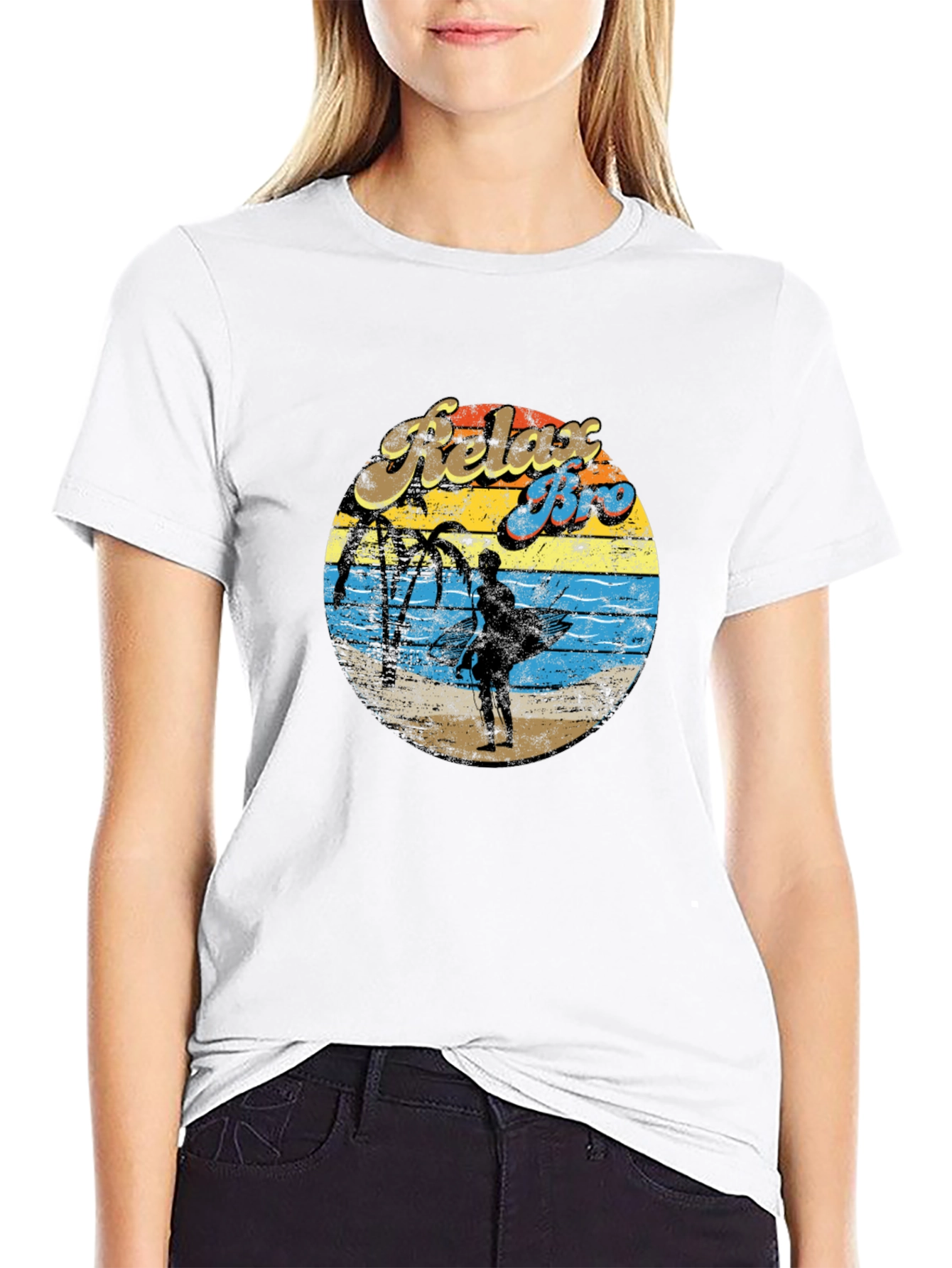 Relax Bro T-Shirt Beach Graphic
