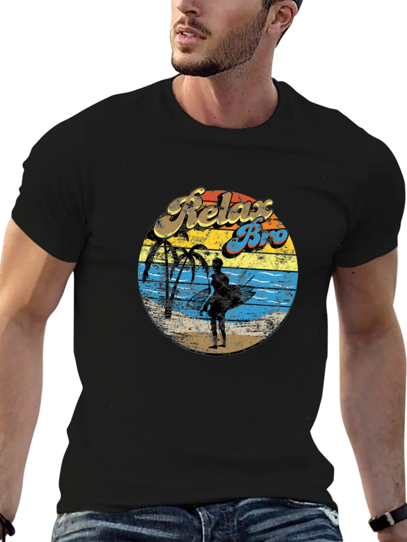 Relax Bro T-Shirt Beach Graphic