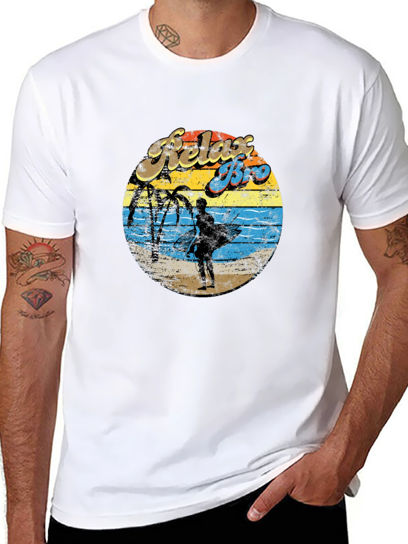 Relax Bro T-Shirt Beach Graphic