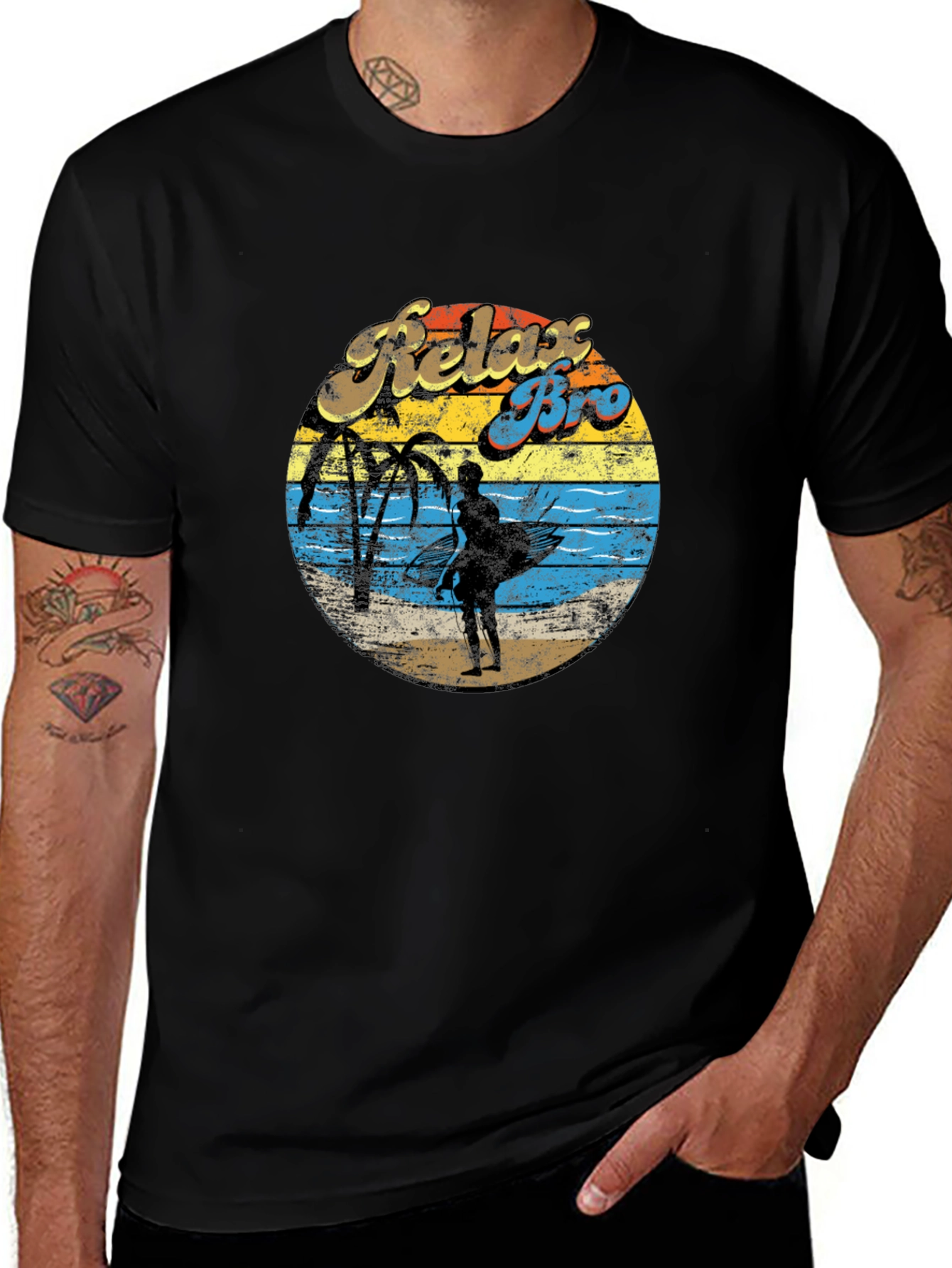 Relax Bro T-Shirt Beach Graphic
