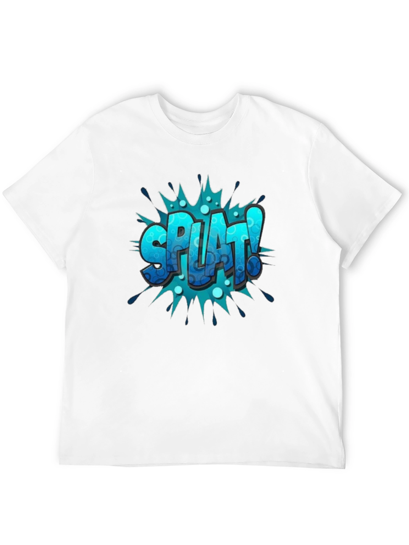 Mens Black Splat! Graphic Print Tee